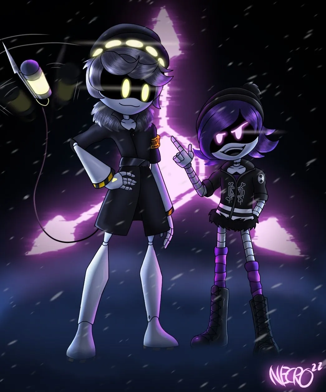 Murder Drones Uzi and N by Necrocinth on Newgrounds