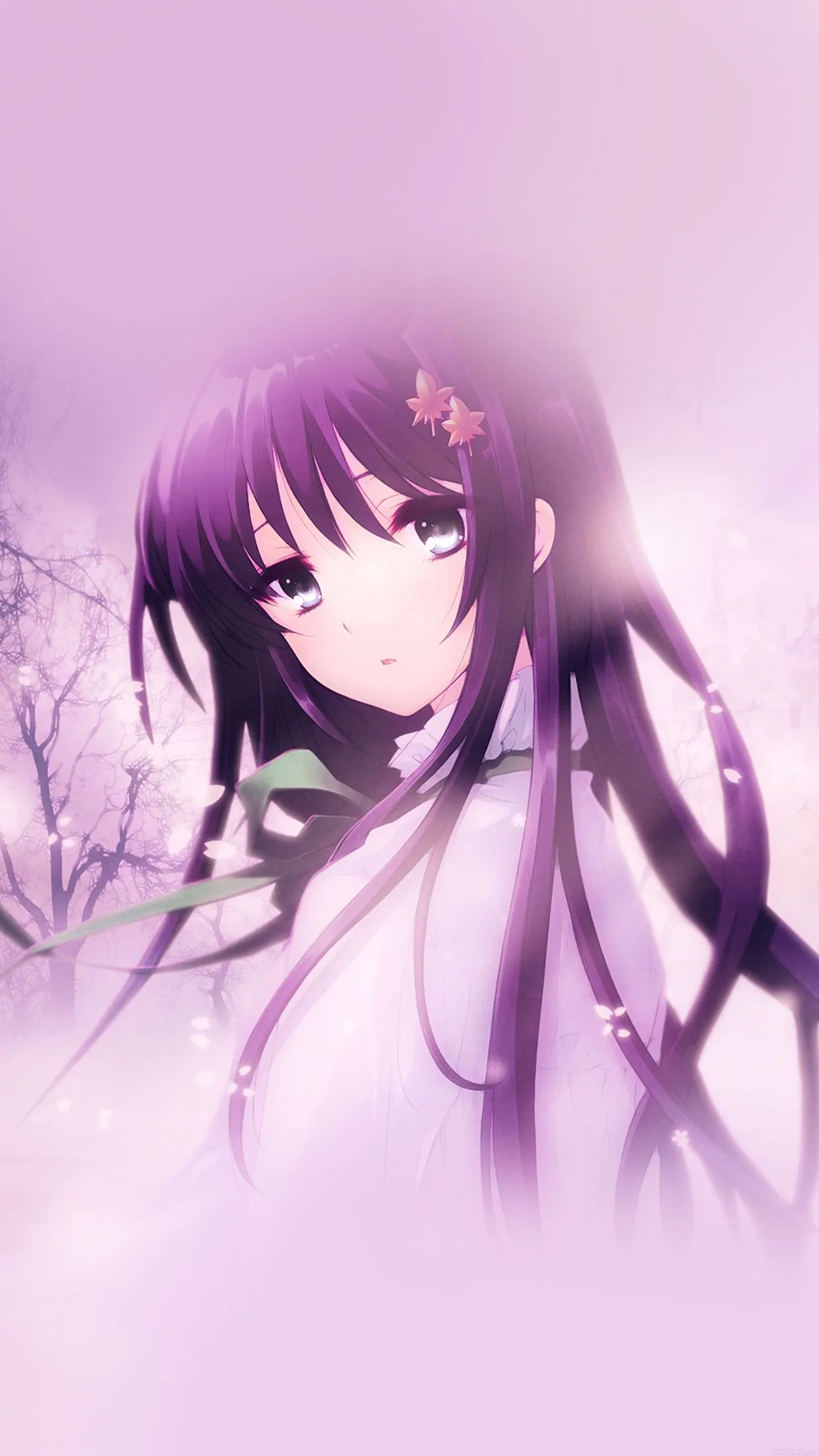 iPhone X wallpaper. flower girl otaku anime art illust spring pink