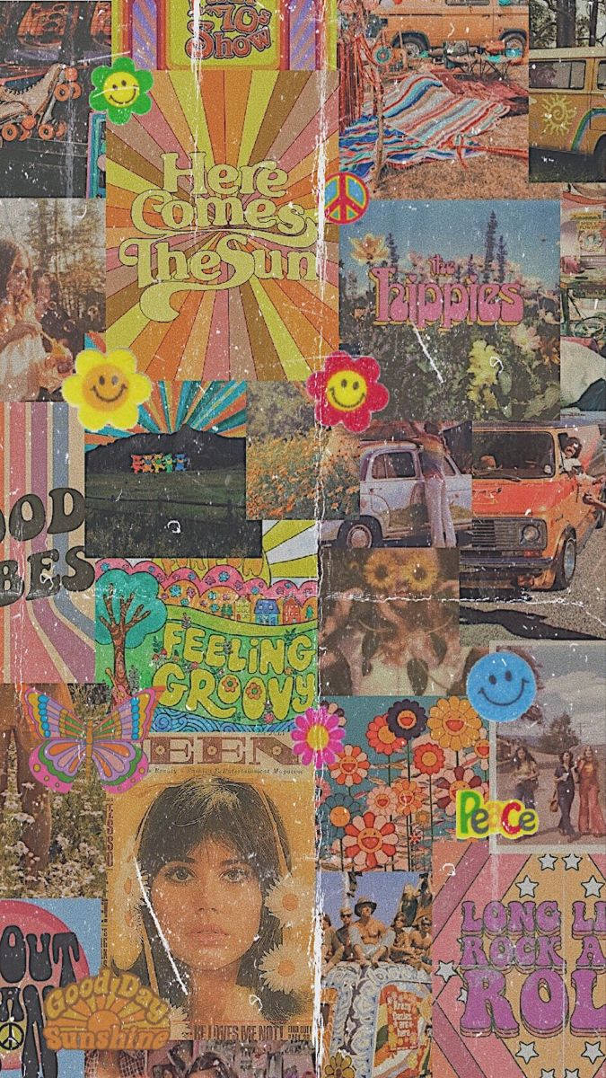Download 70s Worn Out Paper Aesthetic Wallpaper