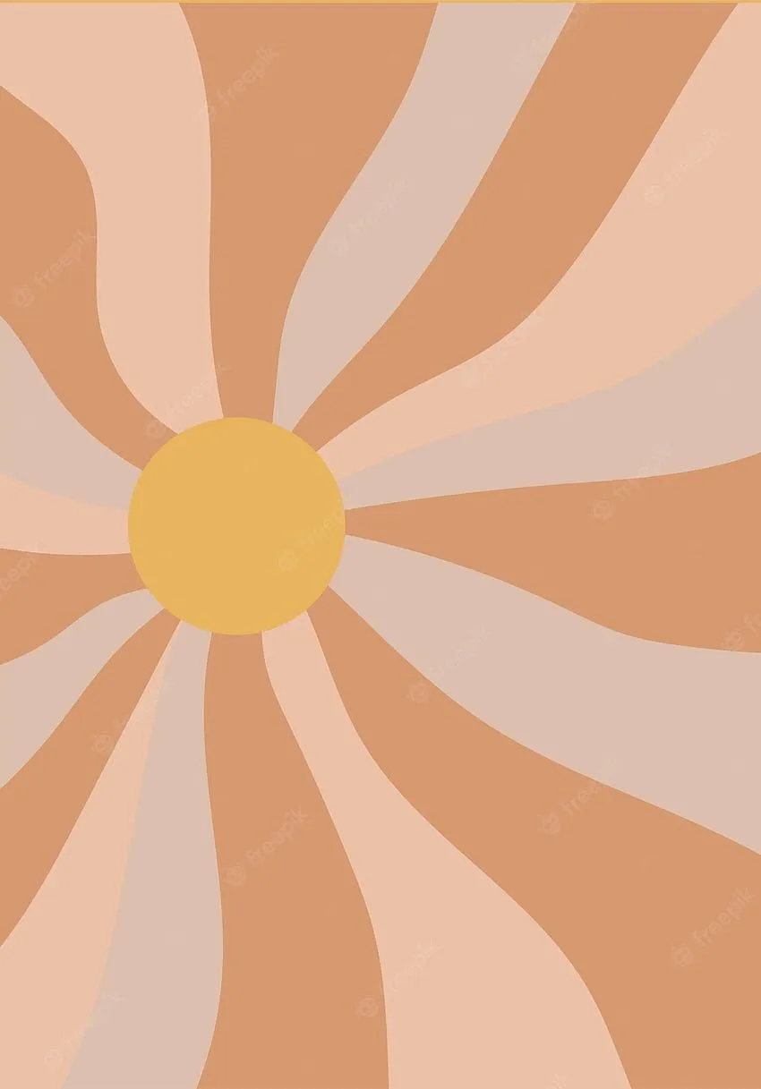 Premium Vector. Groovy retro sunshine poster groovy sun pastel background wall art vintage retro 70s card vector HD phone wallpaper