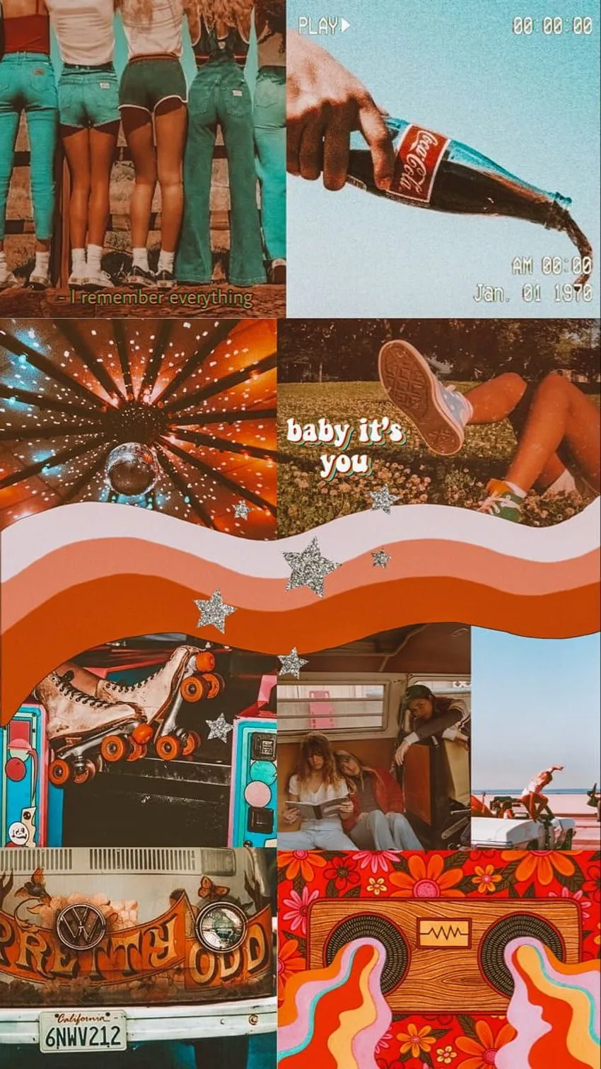 Vintage Vibes Collage. Iconic, Aesthetic, iPhone tumblr aesthetic, 70s Collage HD phone wallpaper