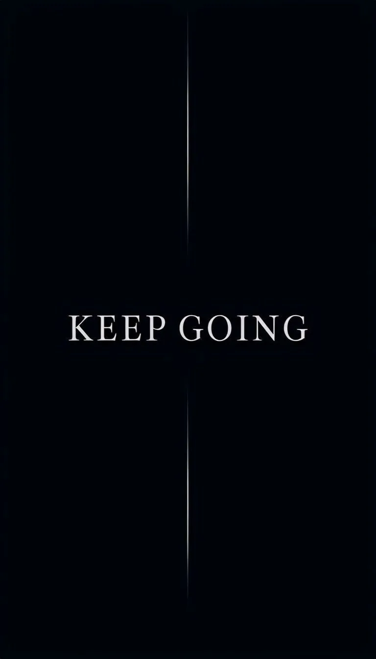 Minimalist Keep Going Motivational Typography Mobile Wallpaper