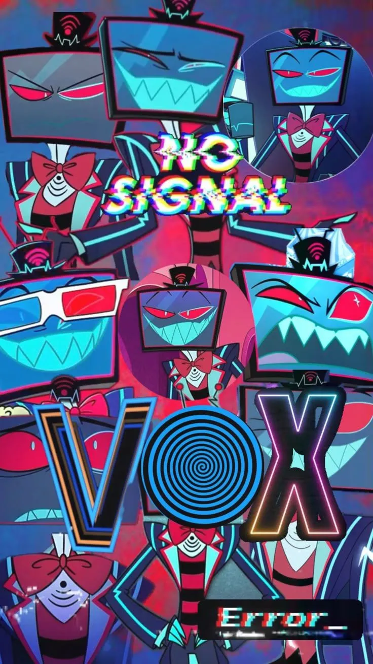 Be careful vox might hypnotize you#wallpaper #vox#Hazbin hotel#red#blue