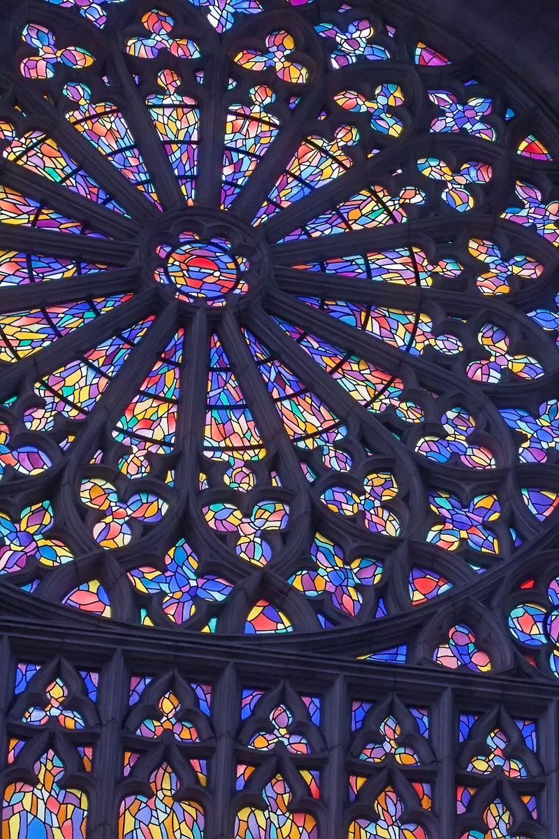 Download Wallpaper 800x1200 Stained Glass, Window, Cathedral, Architecture Iphone 4s 4 For Parallax HD Background
