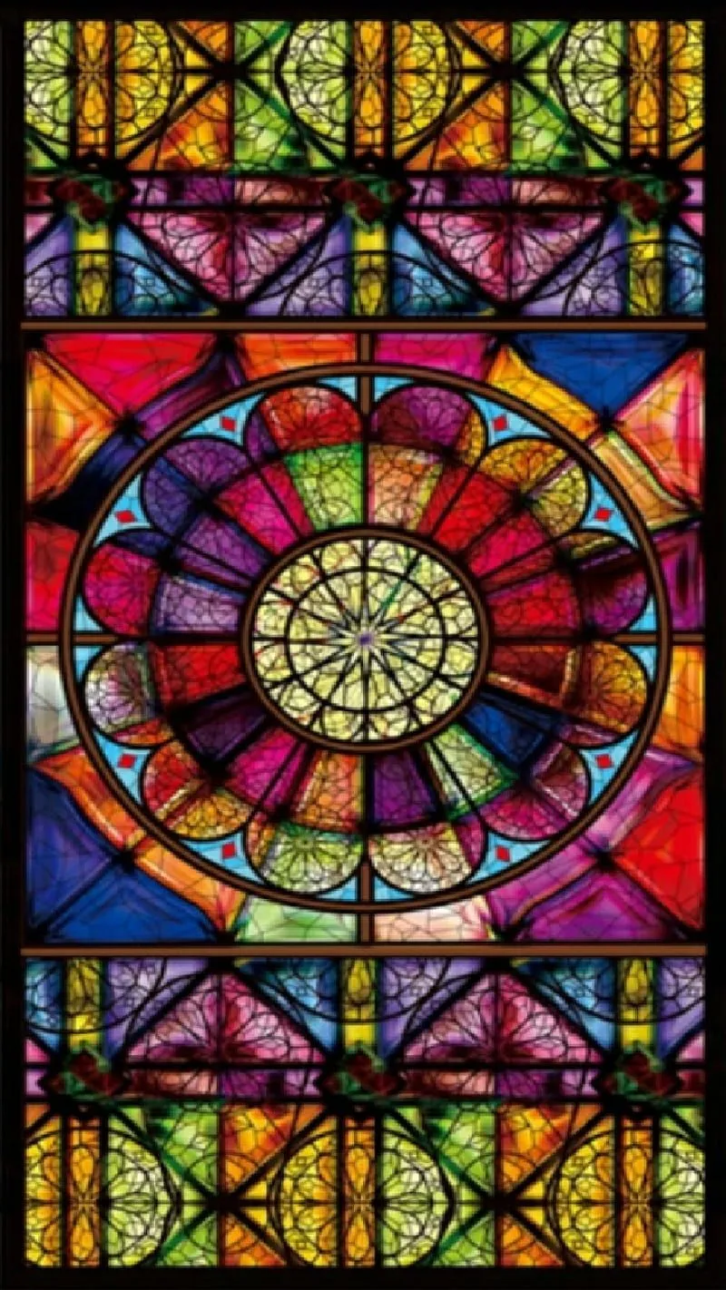 Glorious, art, church, colorful, decor, glass, stained, window, HD phone wallpaper