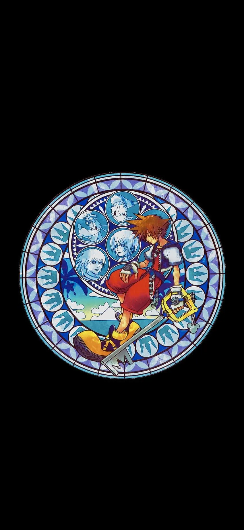 Kingdom Hearts []: Amoledbackground, Kingdom Hearts Stained Glass HD phone wallpaper