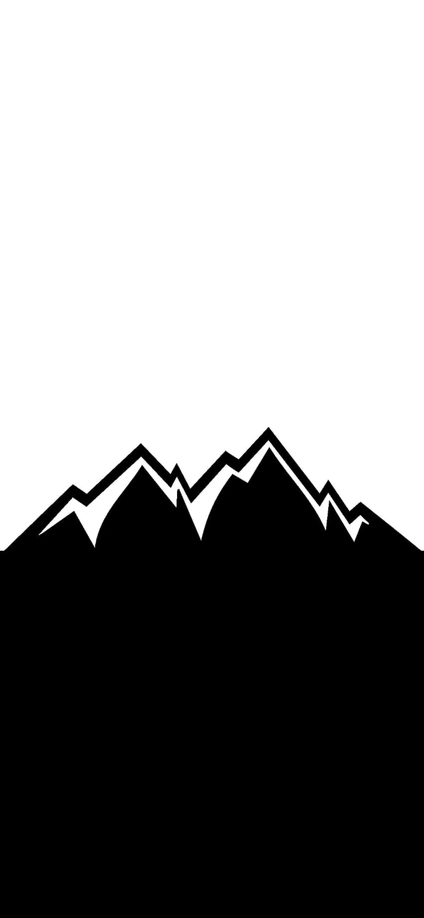 iPhone BW, black and white minimal mountains HD phone wallpaper
