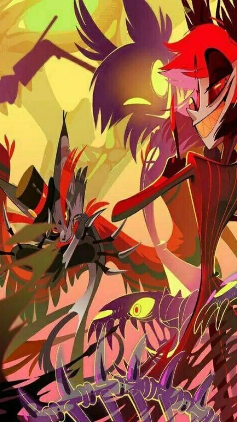 Alastor y husk, hazbin hotel, infierno, HD phone wallpaper