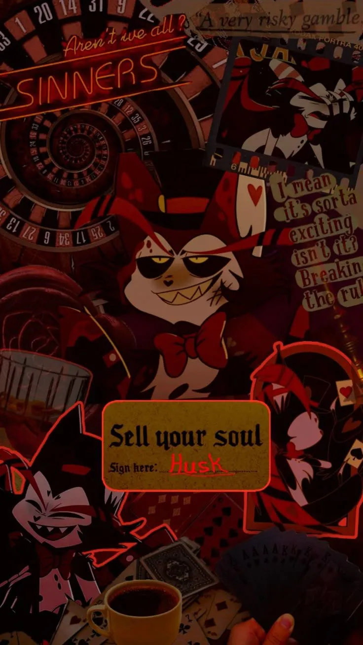 hazbinhotel #hazbinhotelhusk #husk #husker. Hazbin hotel husk, Boss wallpaper, Really cool wallpaper