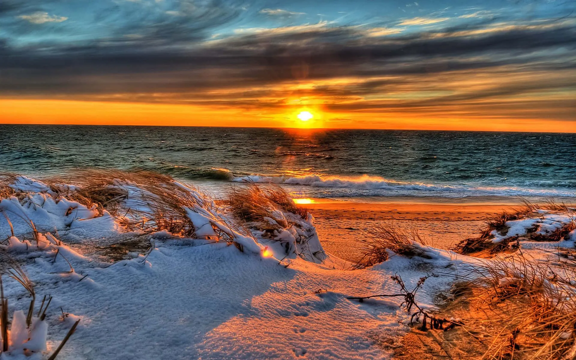 Winter Beach Wallpaper
