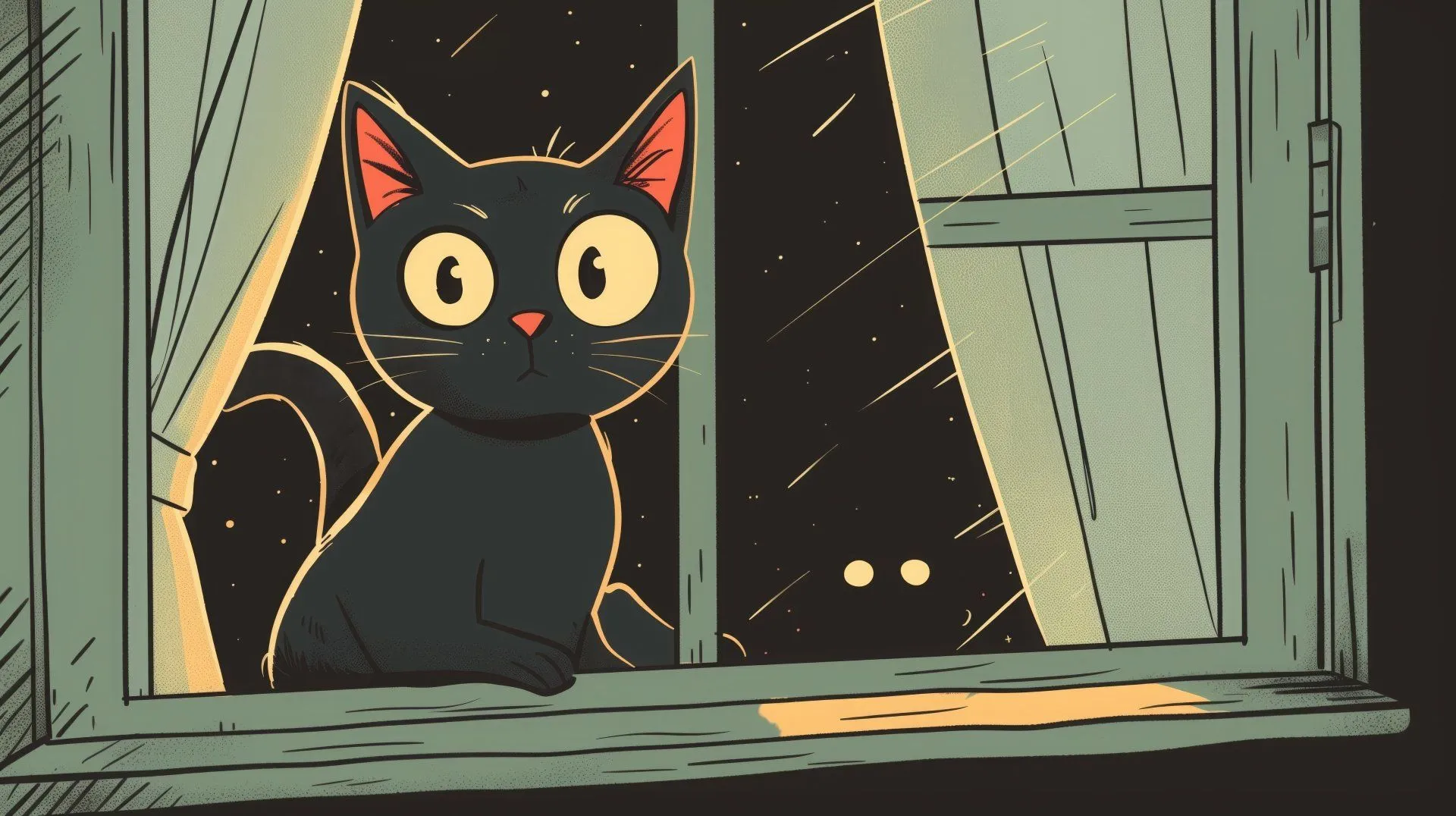 Nocturnal Gaze Cat 4K Ultra HD Wallpaper