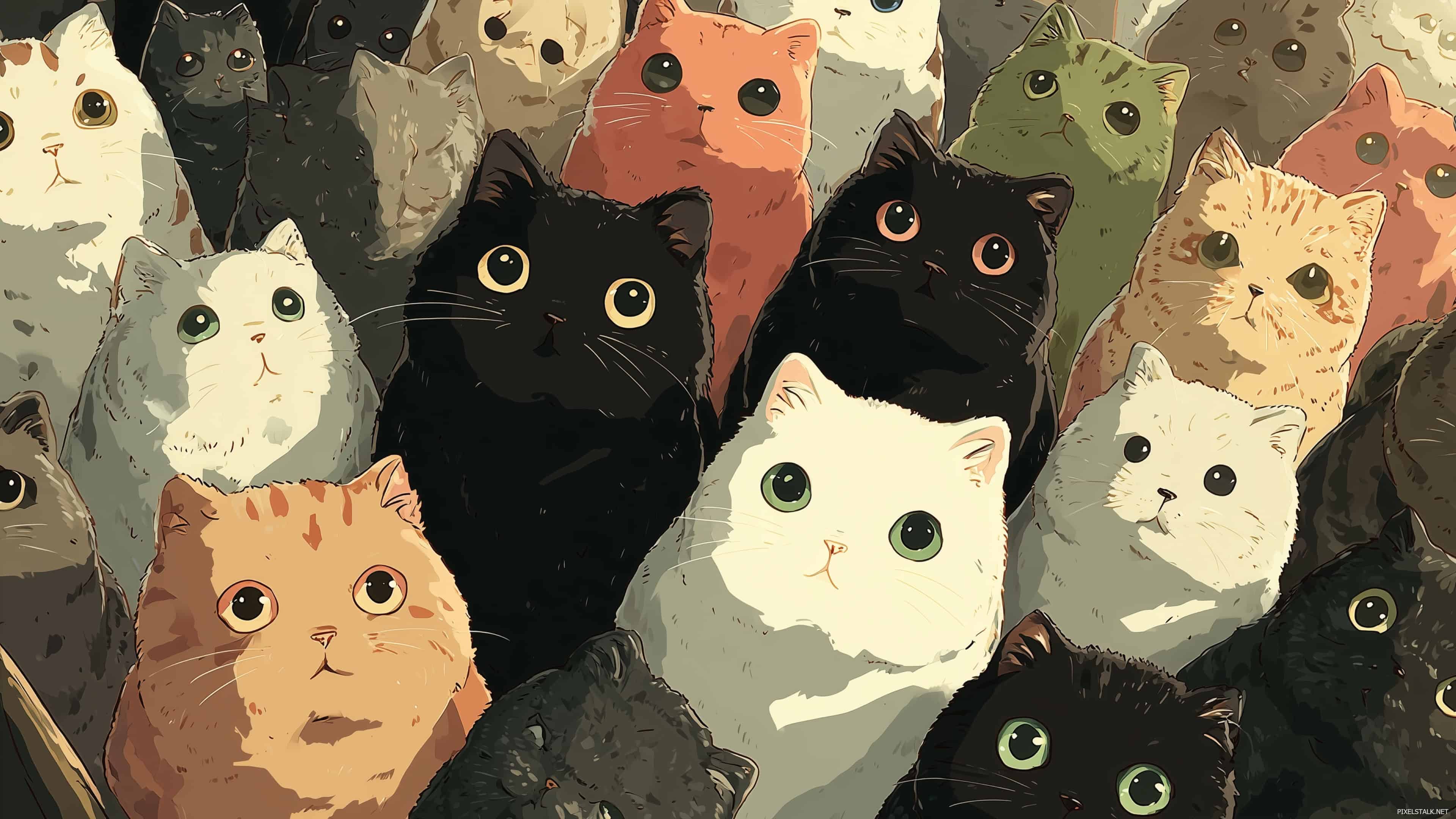 Anime Cat Desktop Wallpaper