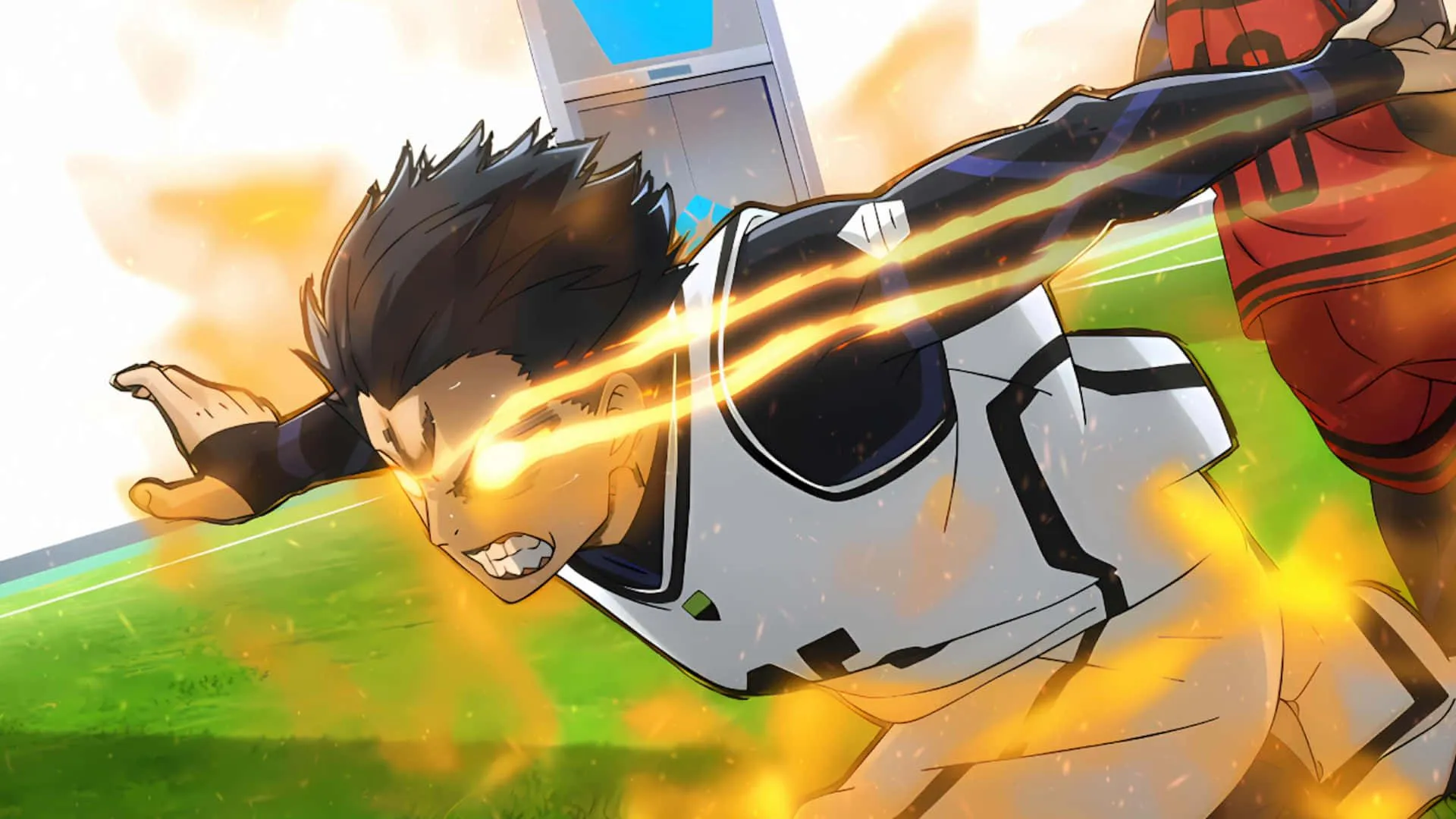 Download Isagi Yoichi Dynamic Soccer Action Wallpaper