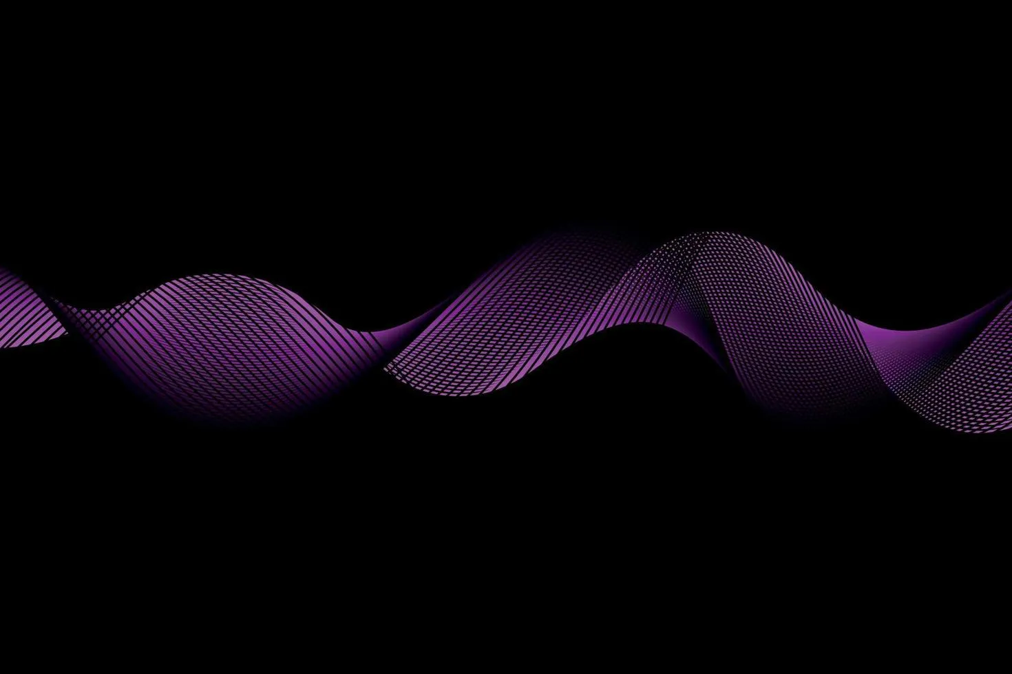purple wave lines on black background. fluid abstract background.suitable for landng page and computer desktop wallpaper