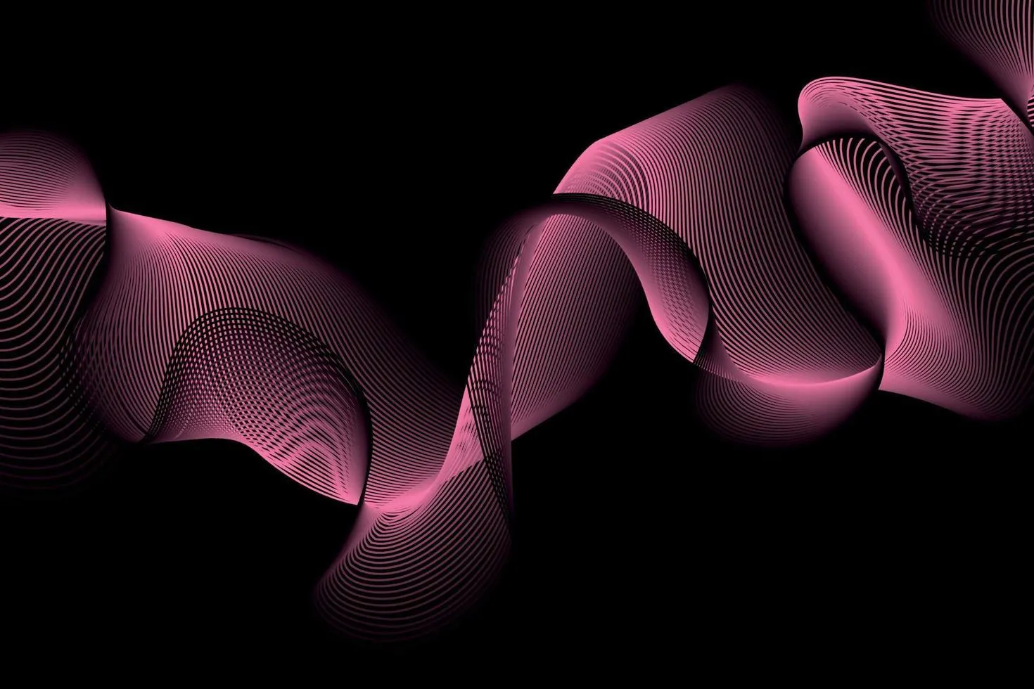 purple pink and black wave abstract background, suitable for landing page and computer desktop background. 3D vector
