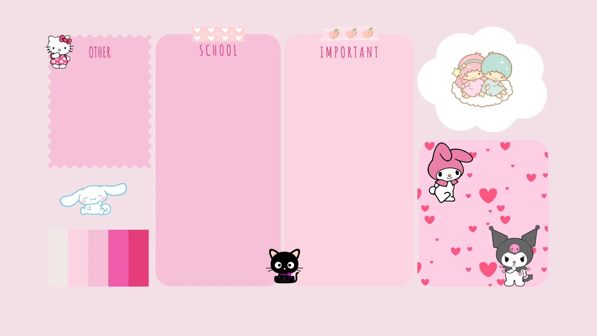 Sanrio Desktop Organizer Wallpaper, HD Background on WallpaperBat