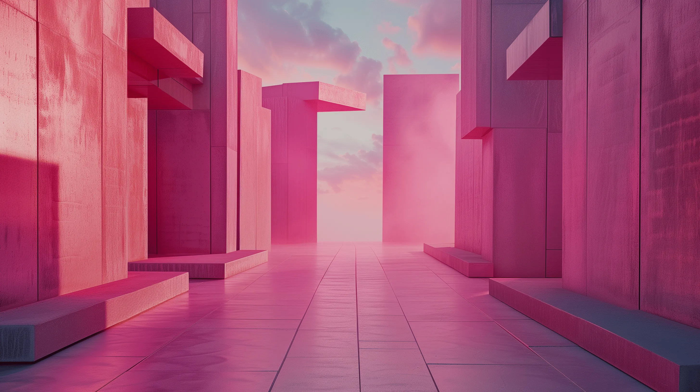 Pink Aesthetic Cityscape HD Wallpaper