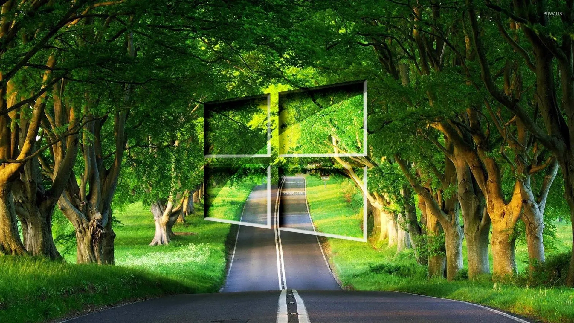 Windows 10 over the country road [2] wallpaper wallpaper