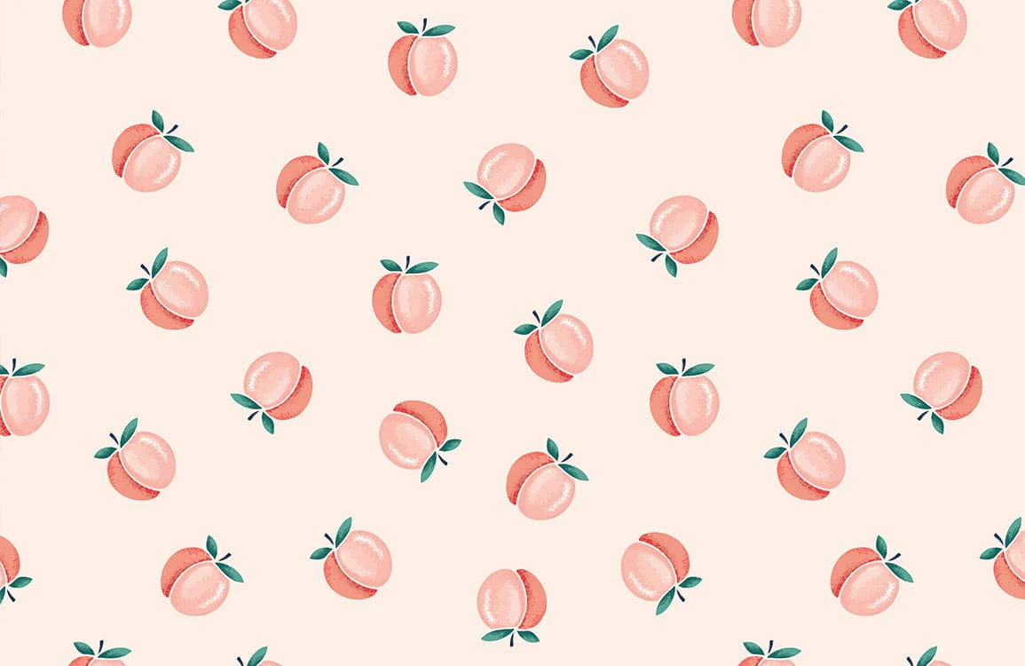 Peach Pattern Pastel Pink Mural Wallpaper