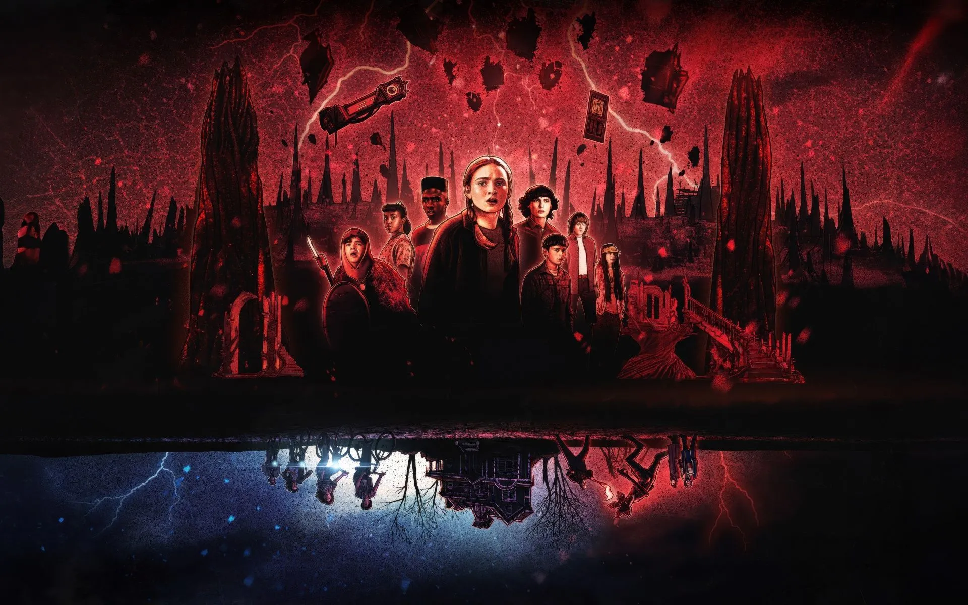 Stranger Things Wallpaper 4K, Character art, Netflix series, 5K