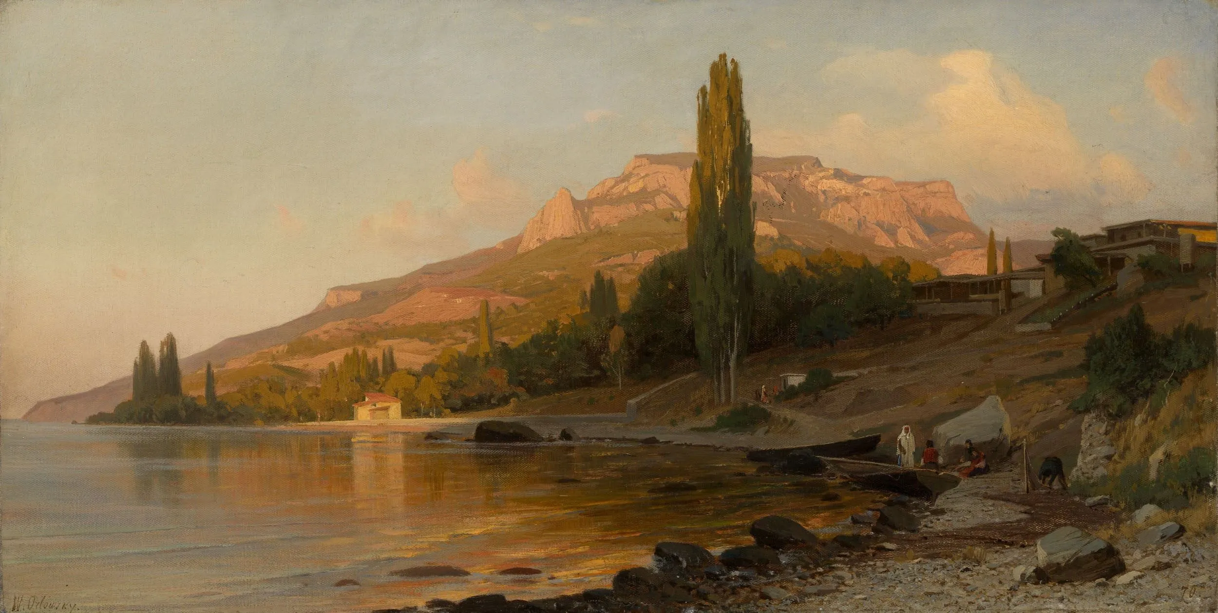 Body of water painting, artwork, classic art, painting, landscape HD wallpaper