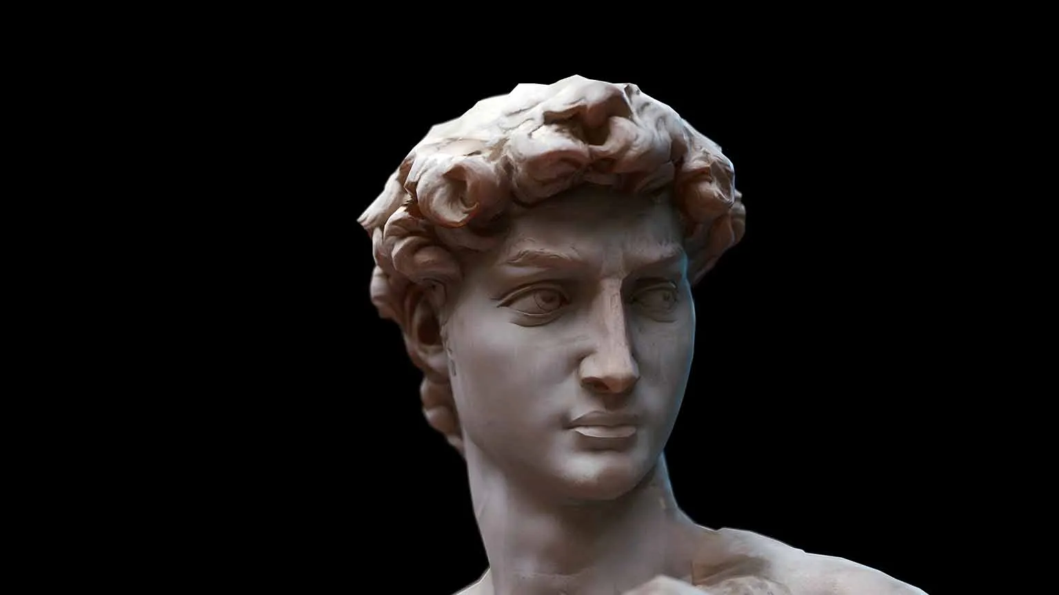 Michelangelo's David Classic Sculpture Head Desktop Wallpaper