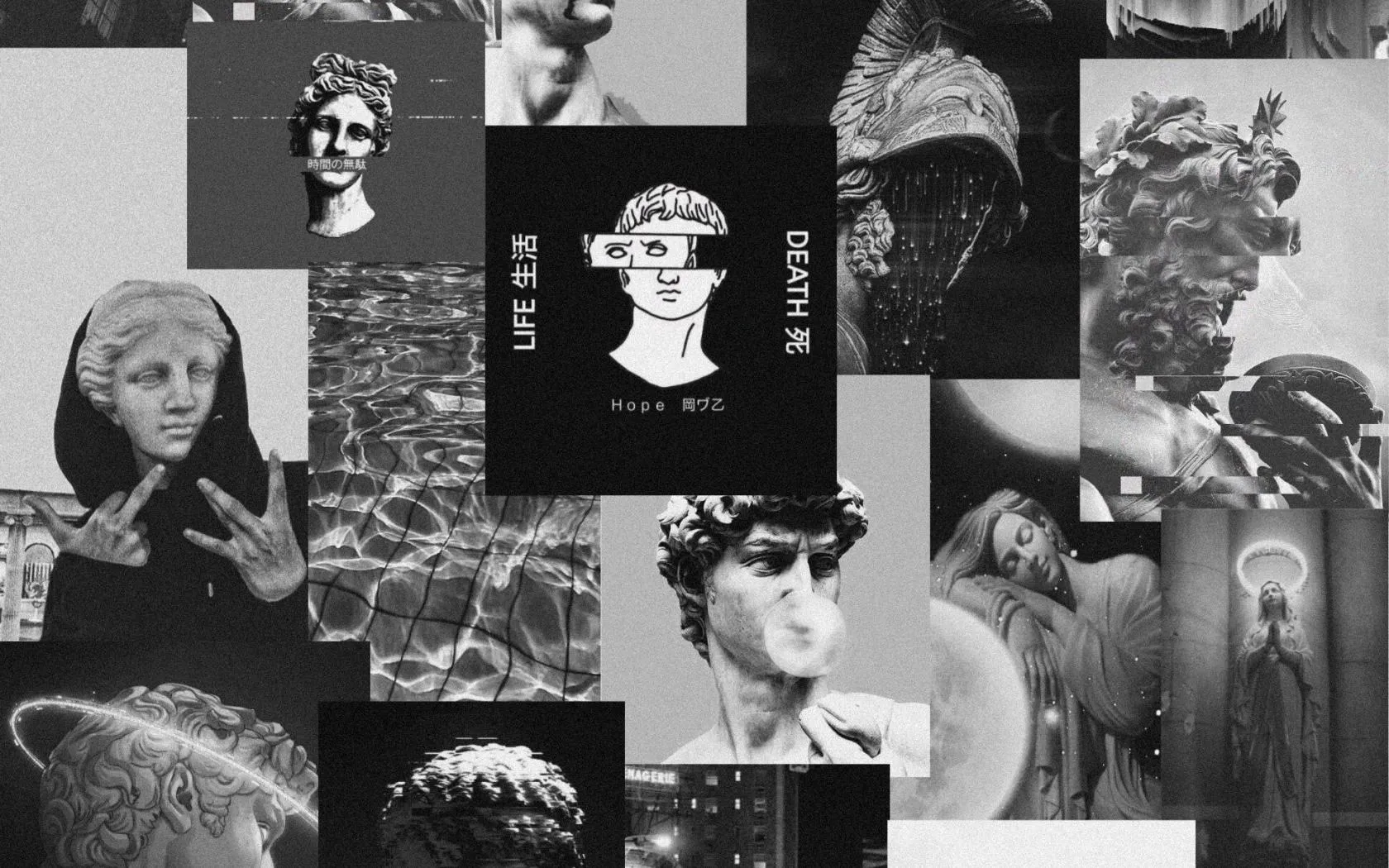 Black Aesthetic Collage Wallpaper Free Black Aesthetic Collage Background