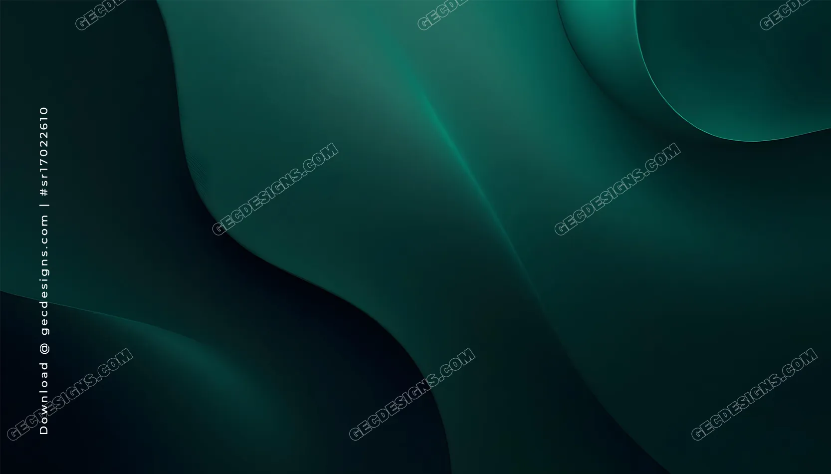Elegant Dark AMOLED Wallpaper with Deep Teal Abstract Curves for Minimal Desktop background Download on GEC Designs