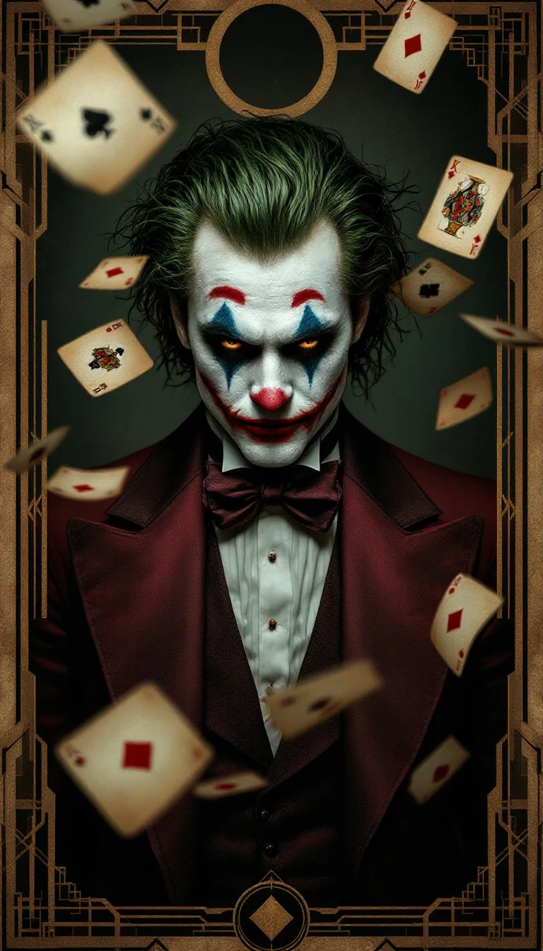 Free Vintage Joker Portrait Image, Gothic, Cards