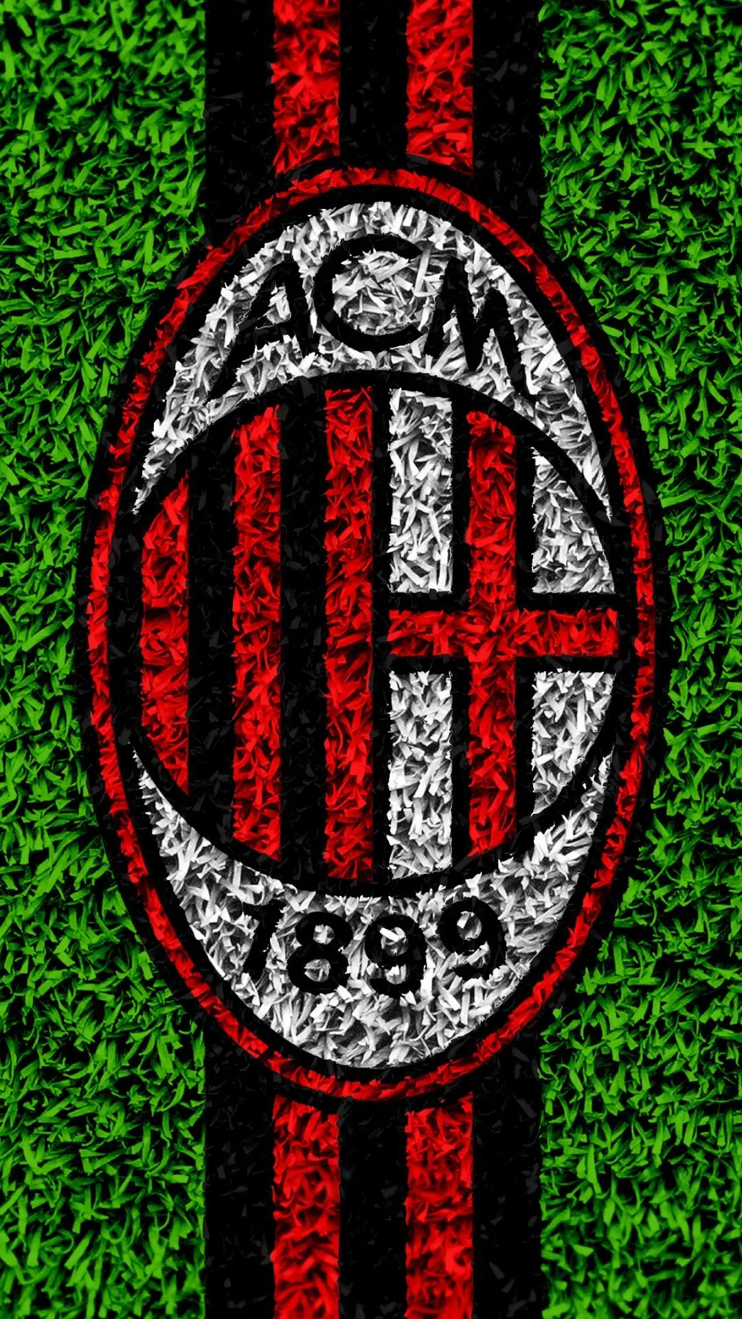AC Milan Wallpaper 4K, Green background, Italian