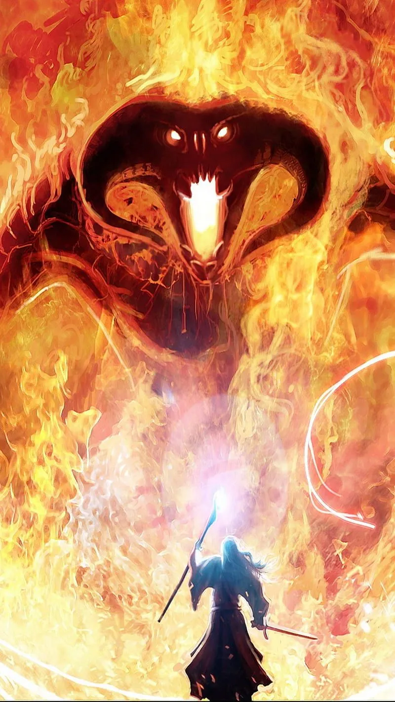 Balrog, gandalf, lord of the rings, HD phone wallpaper