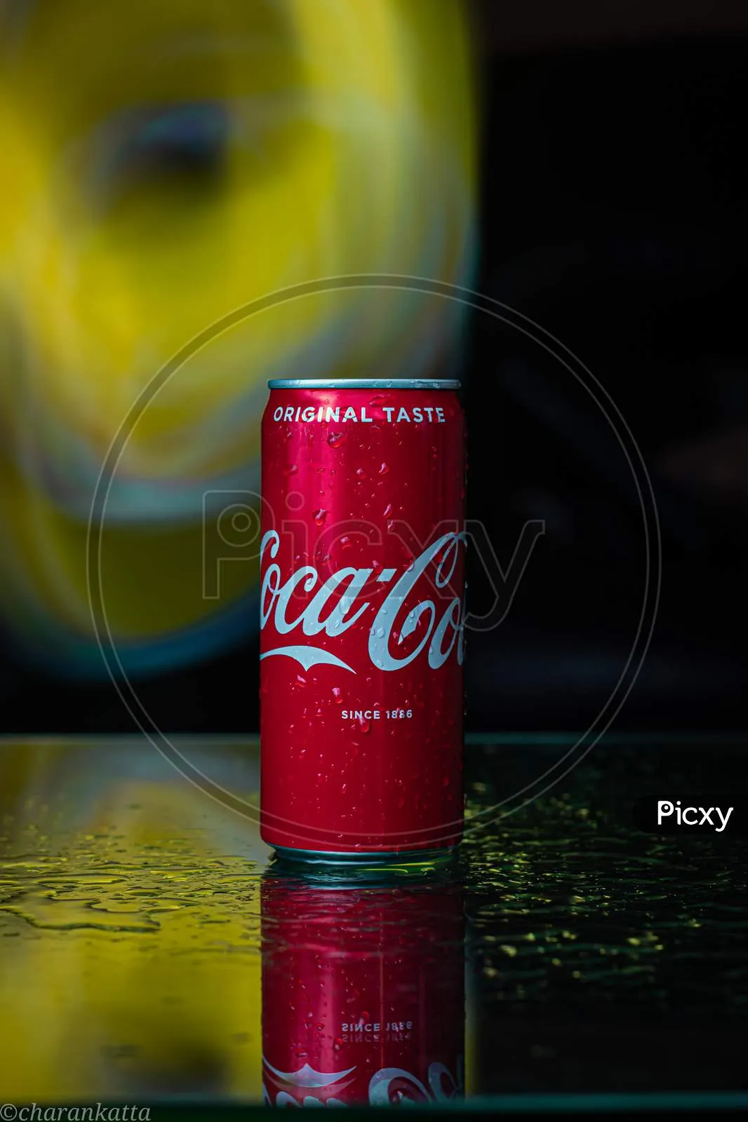Image Of Long Exposure Photography Of A Coca Cola Tin Using Light Painting Technique Using A Mobile Flash Light. UA161676 Picxy