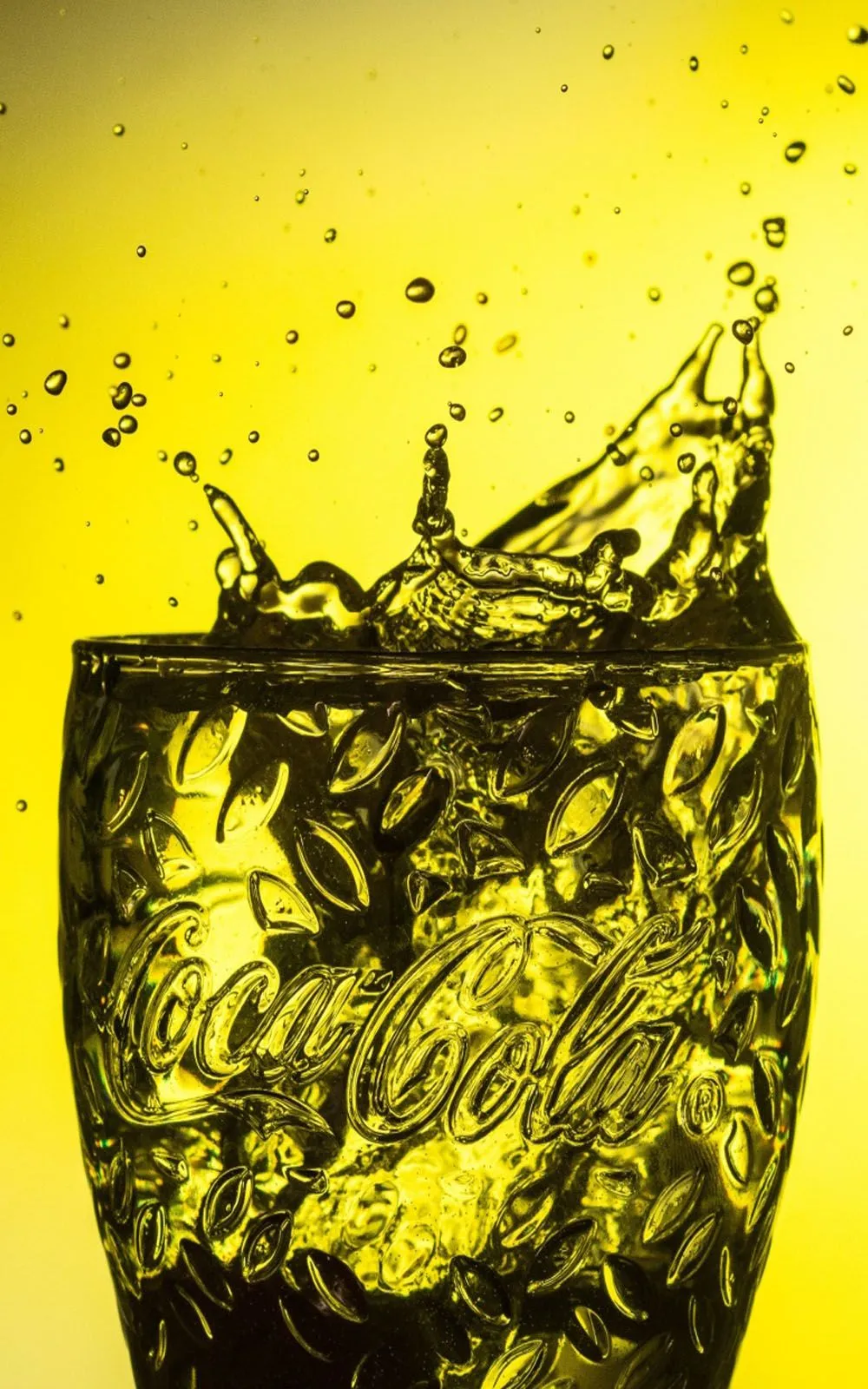 Coca Cola Drink Yellow Free HD Mobile Wallpaper