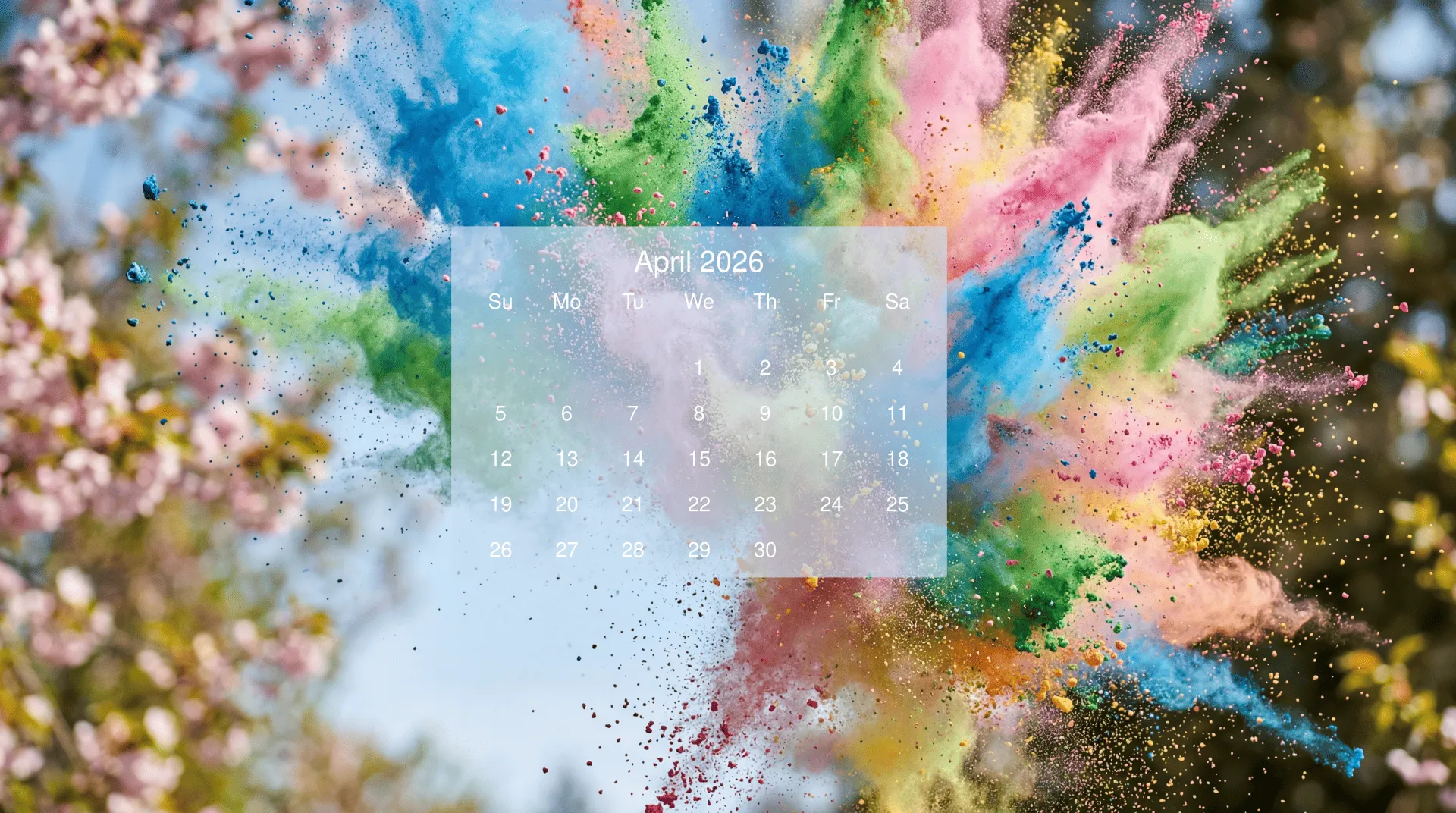 Download April 2026 Calendar 4k Ultra HD Wallpaper