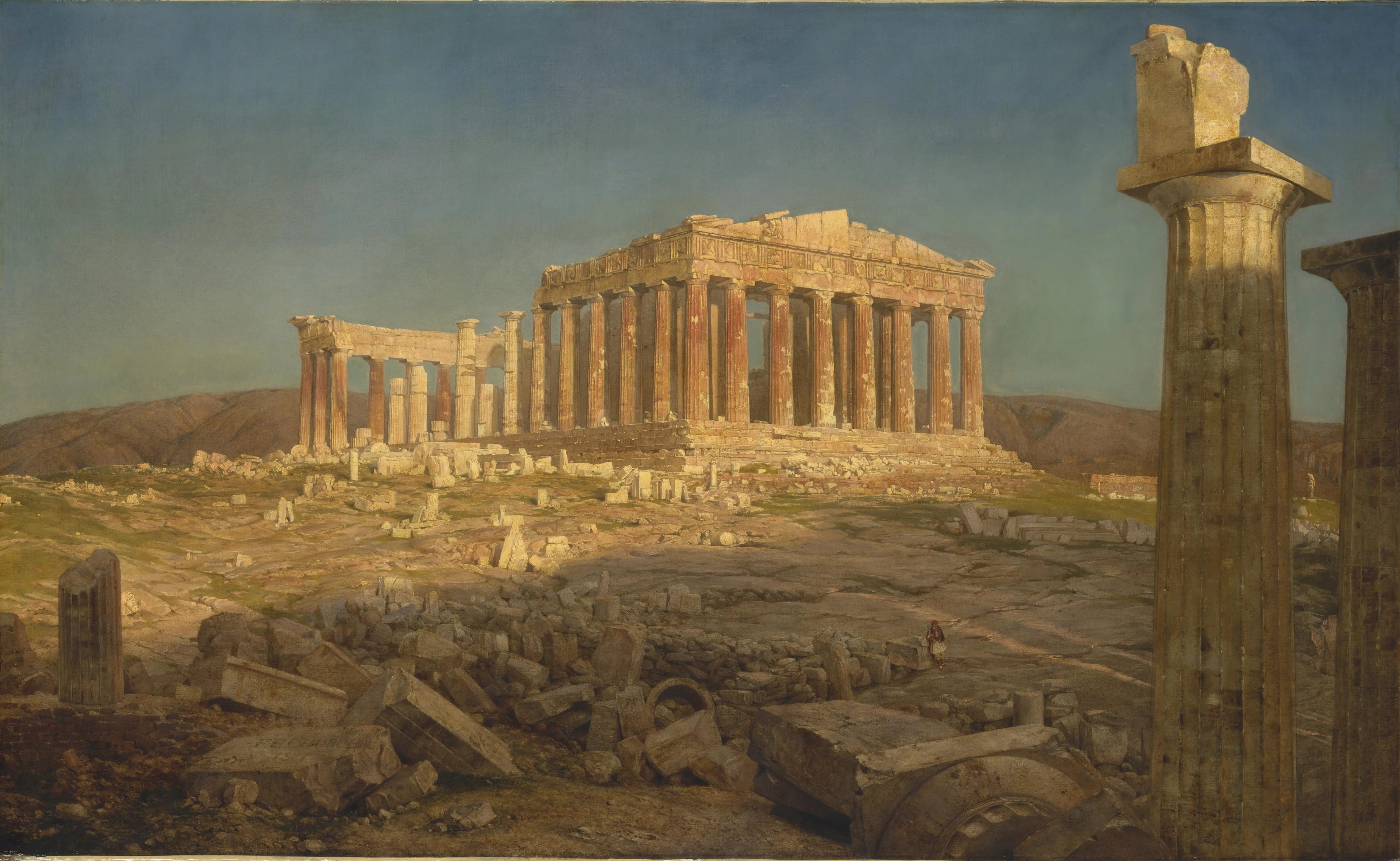 4K Painting Of The Parthenon Ruins By Frederic Edwin Church HD Wallpaper