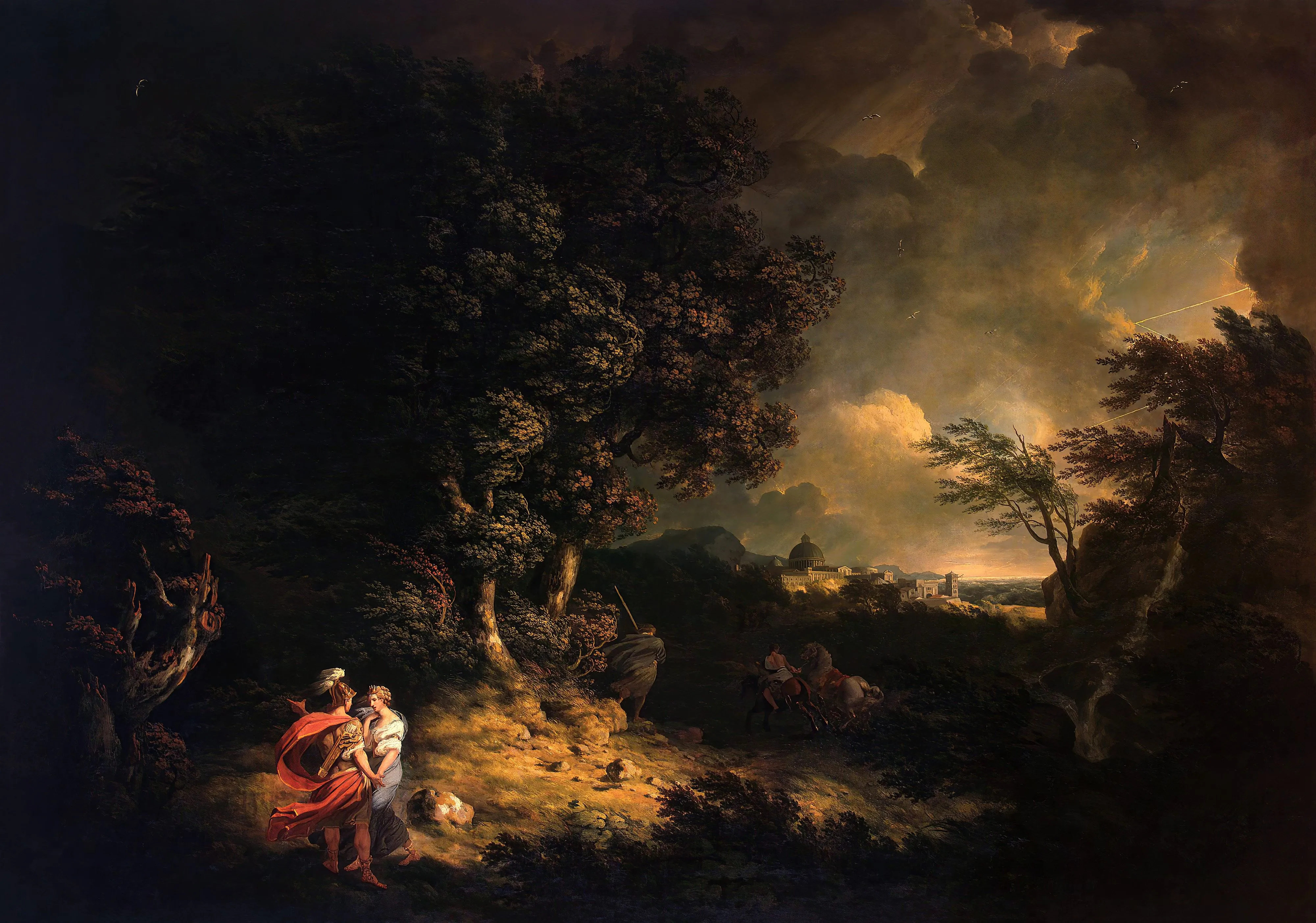 4K, Painting, Greek Mythology, Classic Art, Artwork, Aeneas, Thomas Jones, Roman Mythology, HD Wallpaper