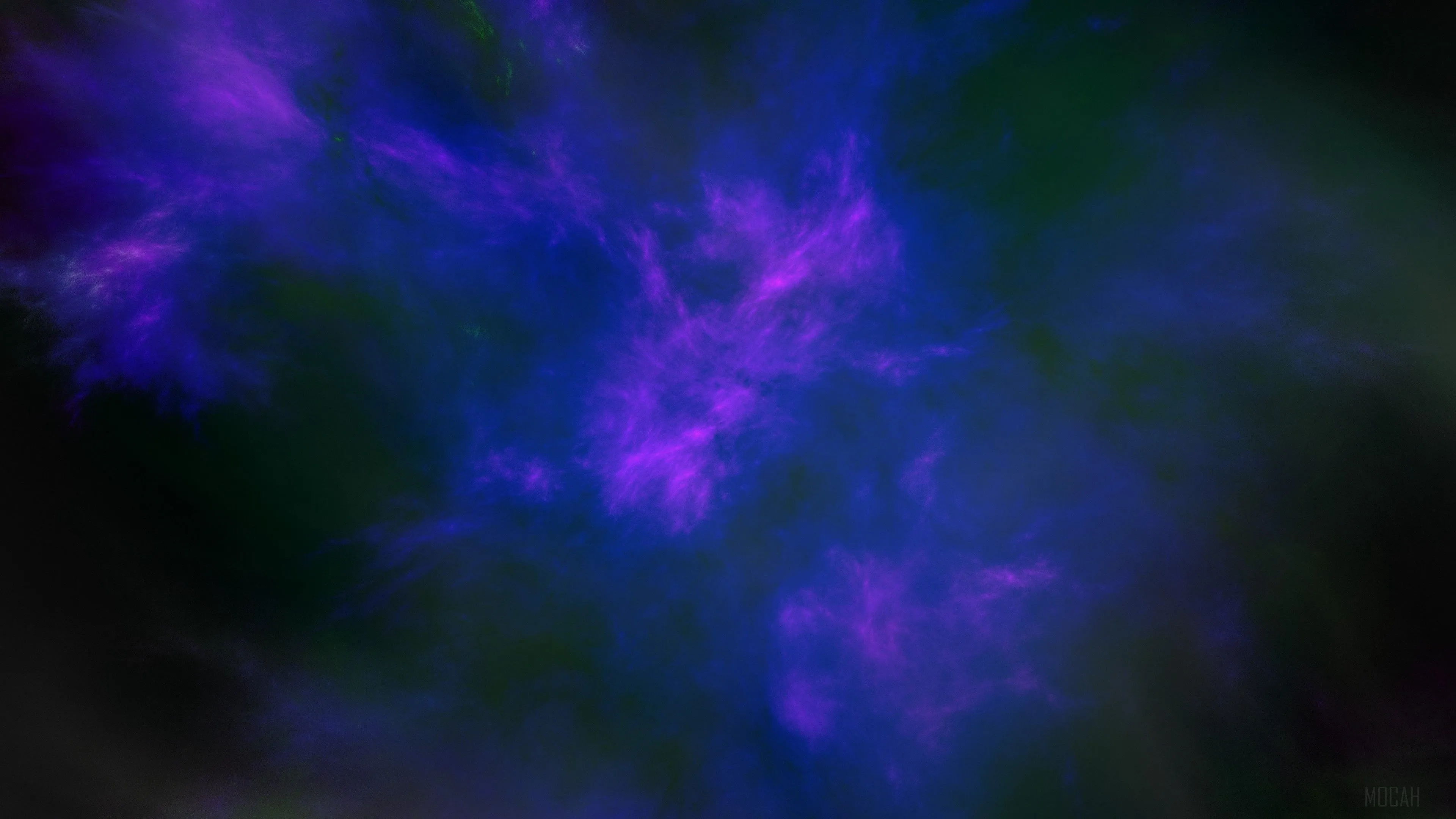 Purple And Blue Nebula In Dark Space 4K, HD Wallpaper