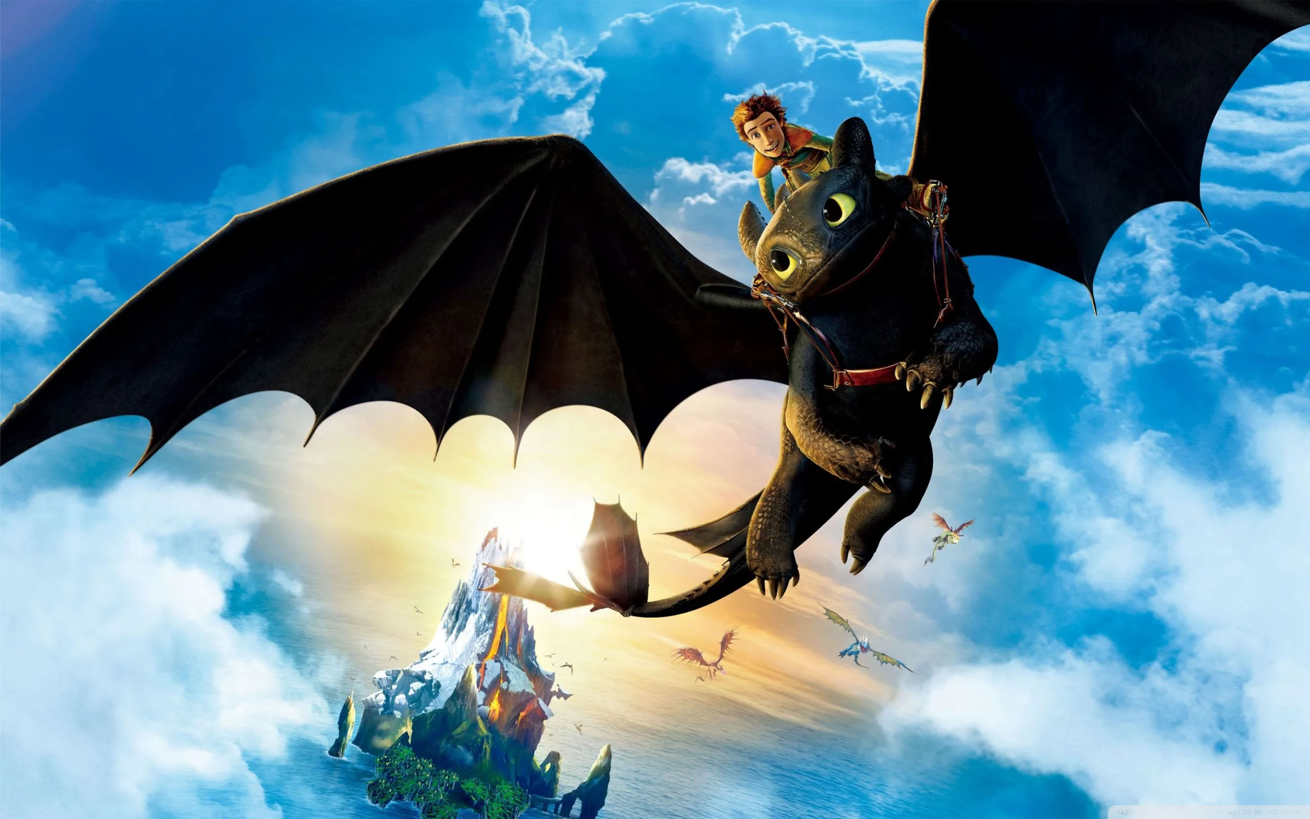 Hiccup and Toothless 4K UHD Wallpaper for UltraHD Desktop and TV, Dual Monitor, Smartphone and Tablet Devices