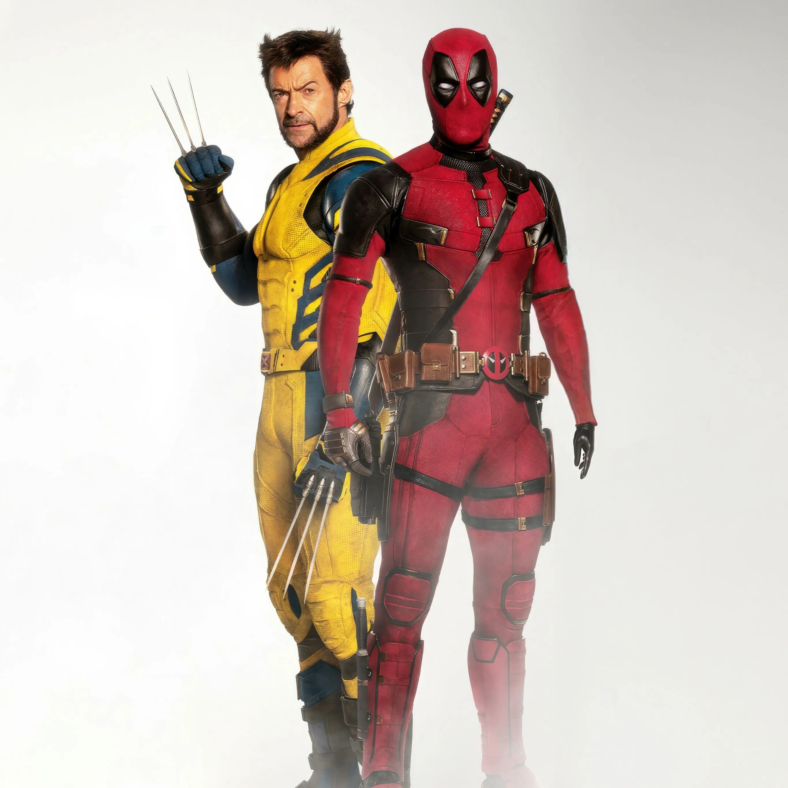 Deadpool & Wolverine Wallpaper 4K, White background