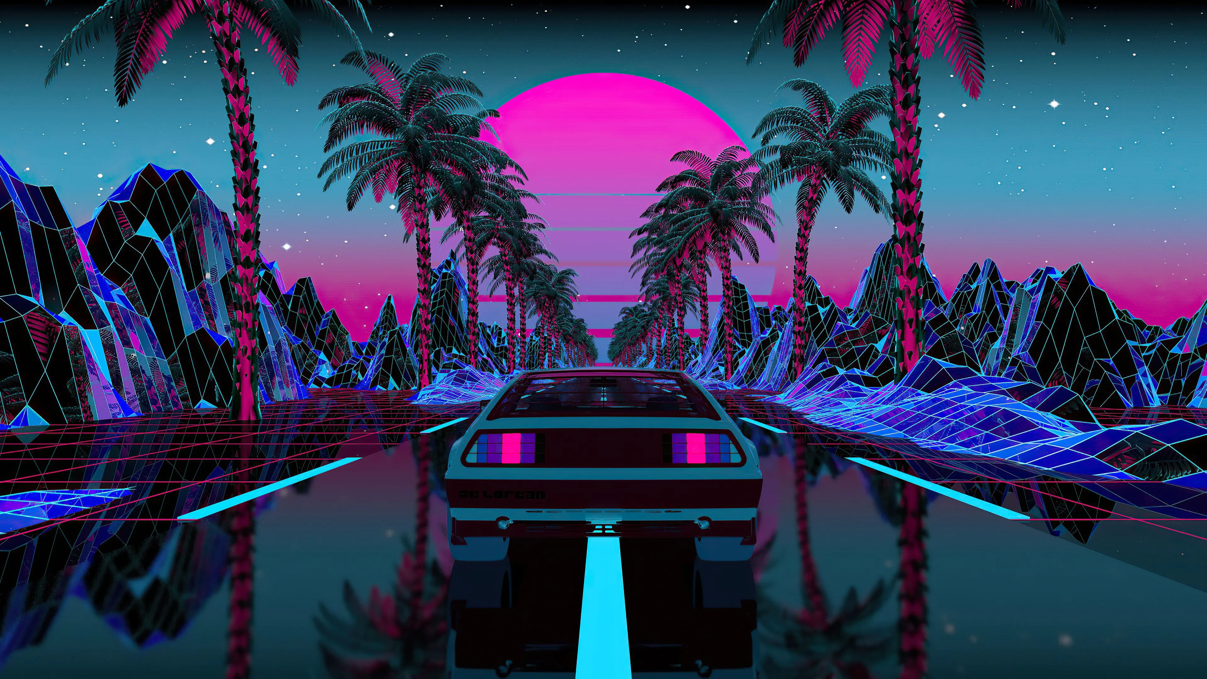 Desktop wallpaper: Retro Wave, Artistic 4K free download for PC. 1023346