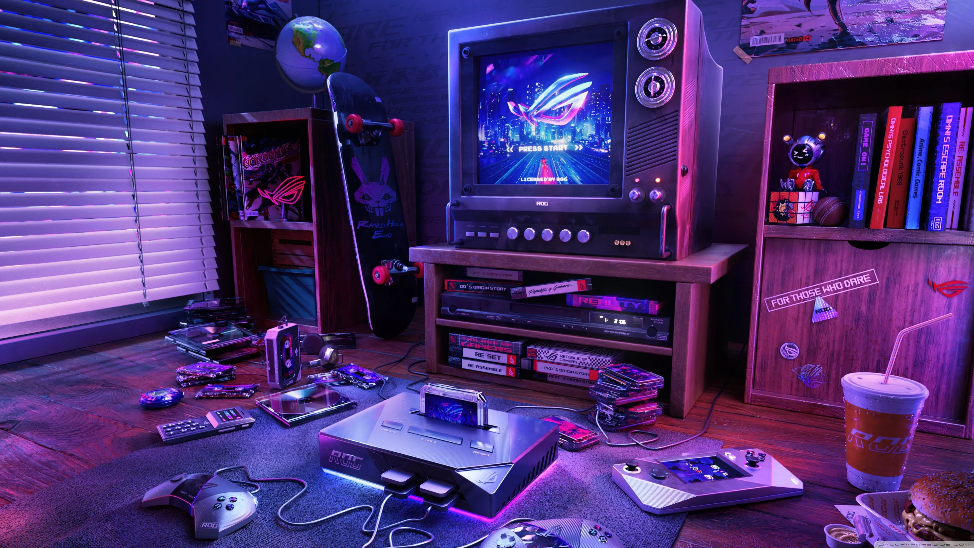 Retro Gaming Room 4K UHD Wallpaper for UltraHD Desktop and TV