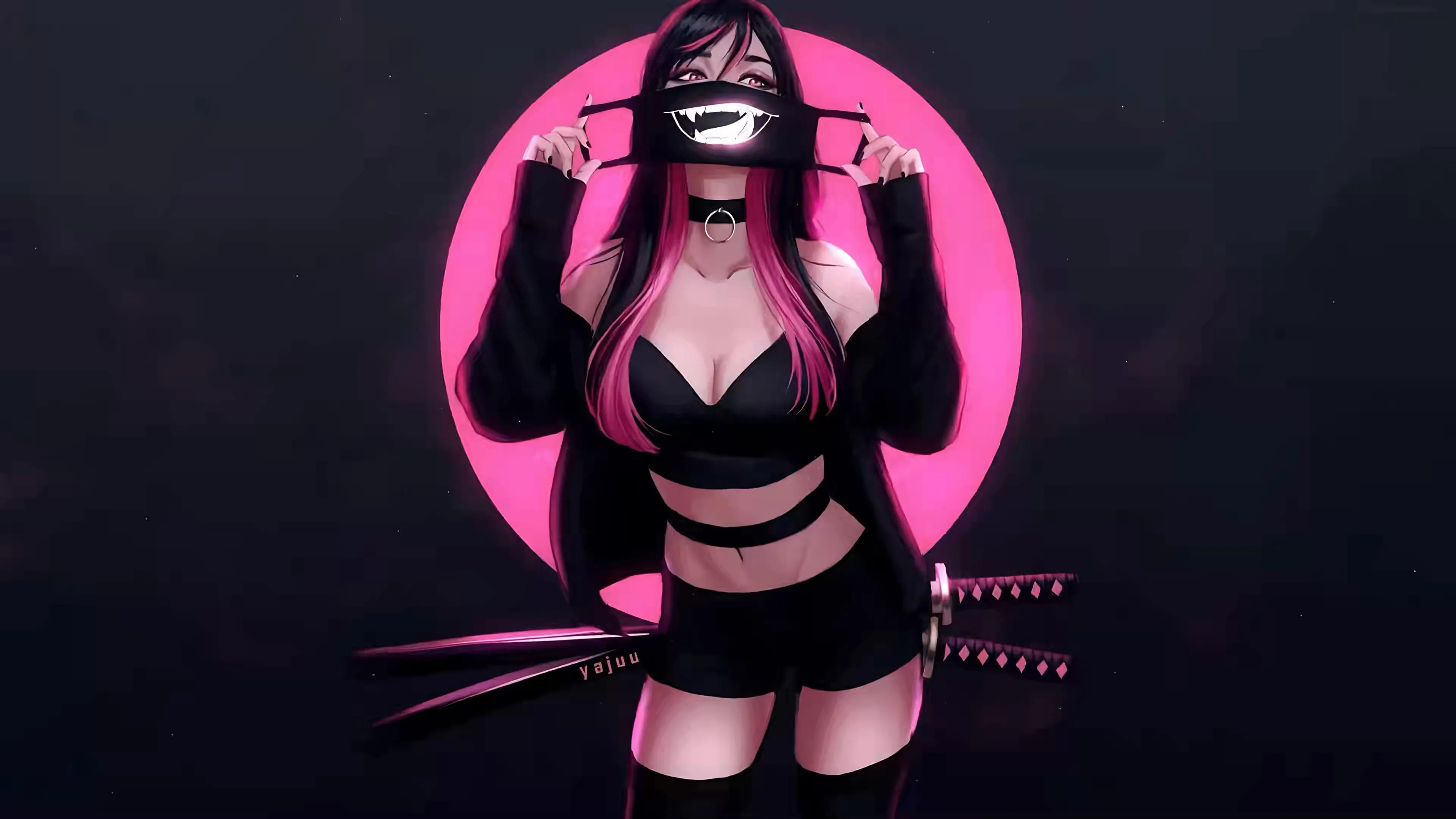 Katana Pinky Girl Live Wallpaper