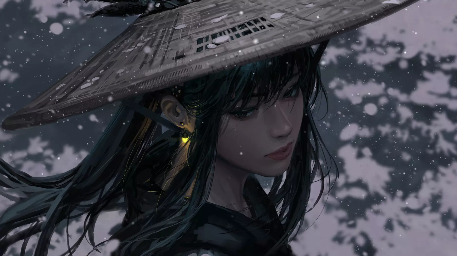Live wallpaper Lake Collection samurai girl download on VSThemes.org