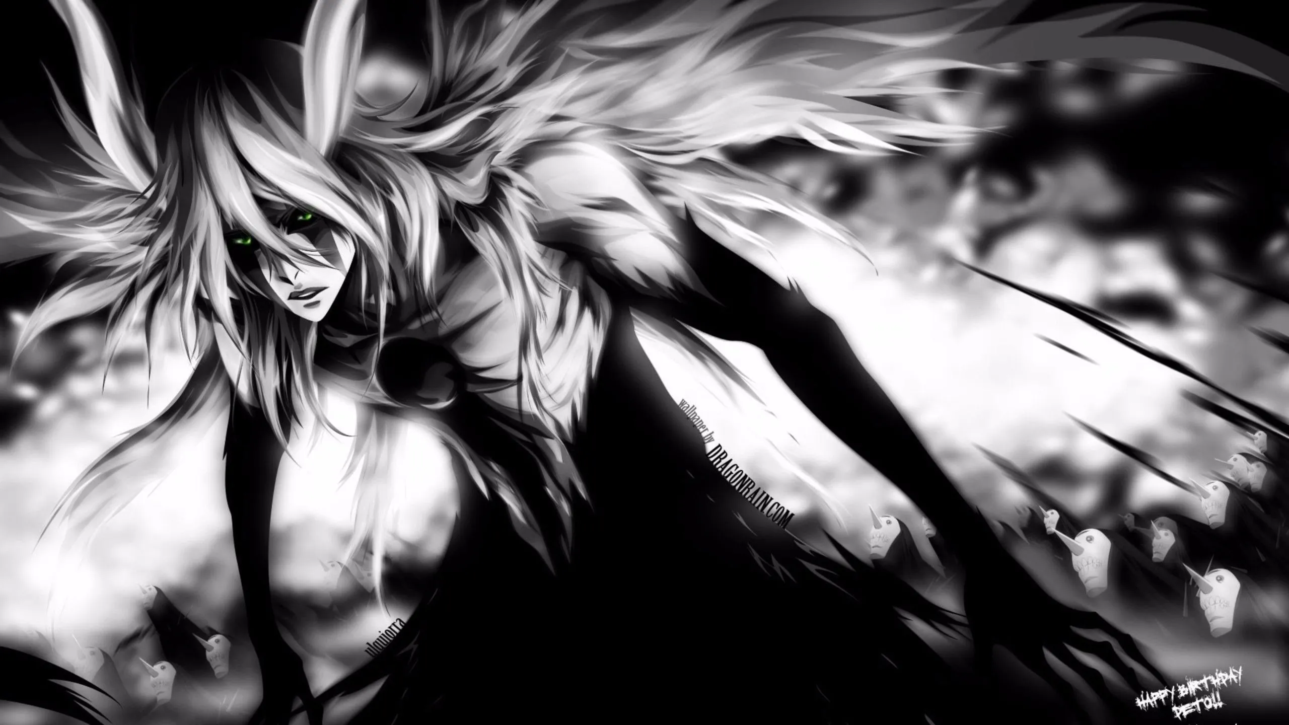 Anime Black And White High Definition Wallpaper 105103