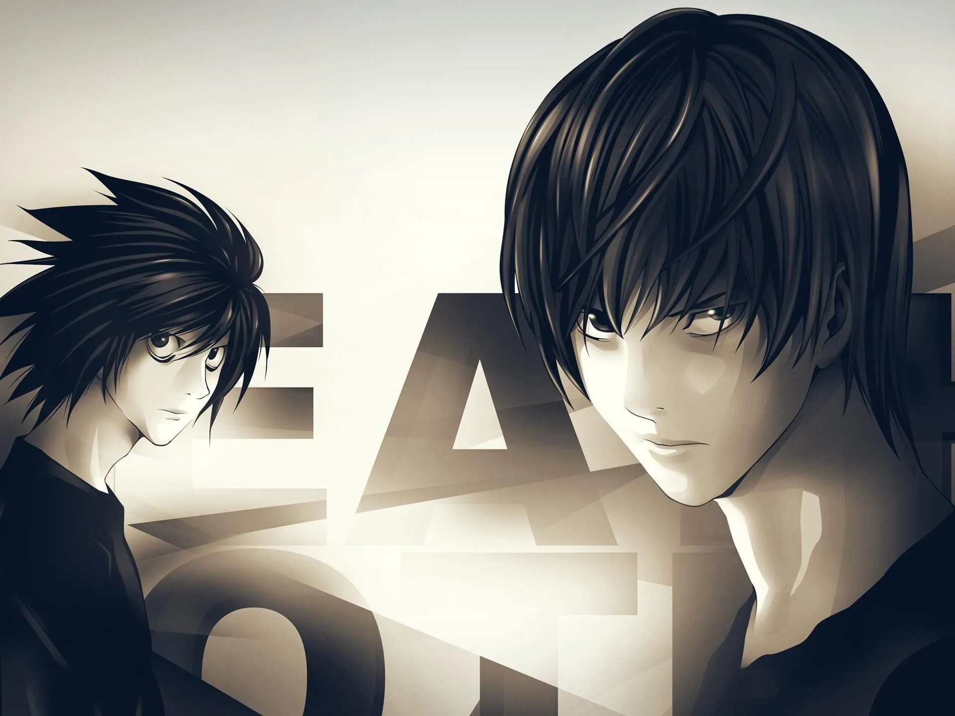 Black White Death Note Anime Design HD Wallpaper
