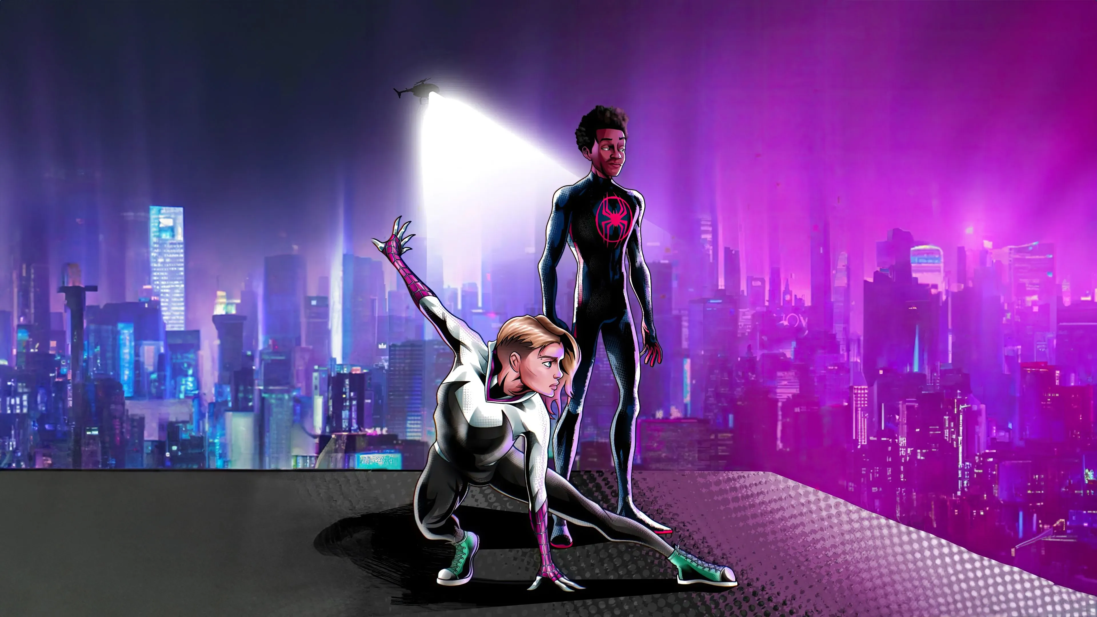 Miles Morales X Gwen Stacy Reckless Wallpaper, HD Superheroes Wallpaper, 4k Wallpaper, Image, Background, Photos and Picture