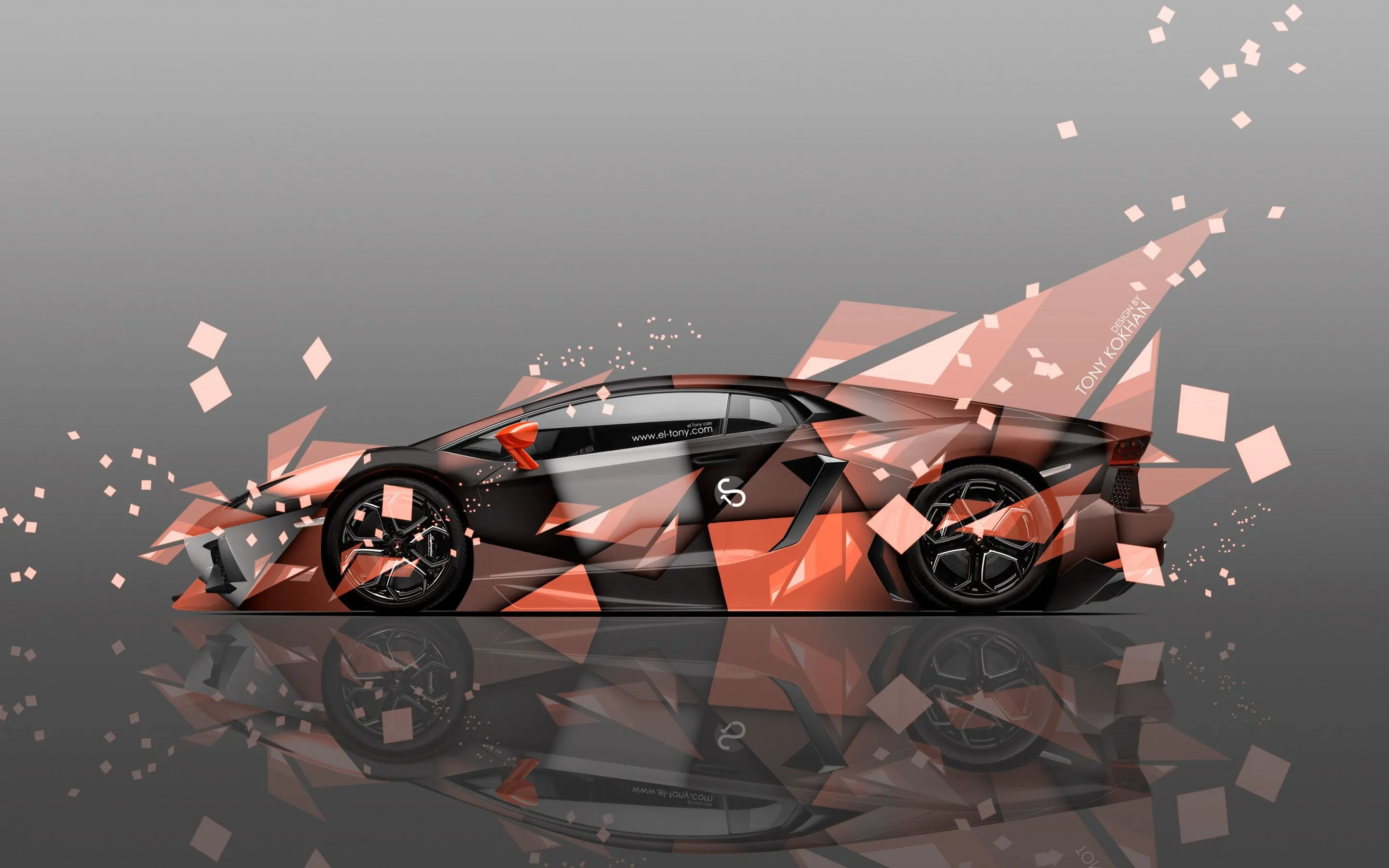 Wallpaper Red and Black Sports Car, Background Free Image