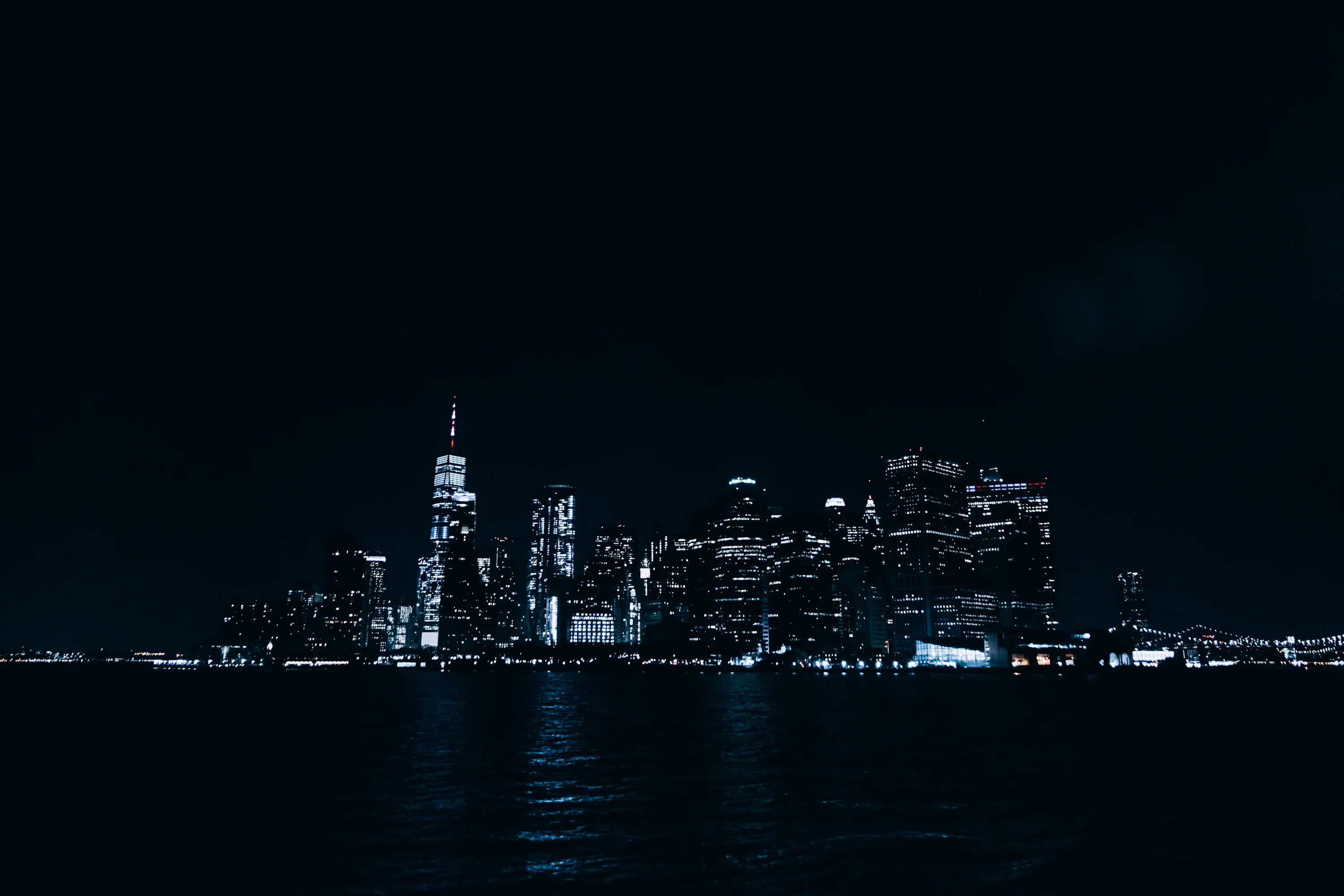 A city at night photo