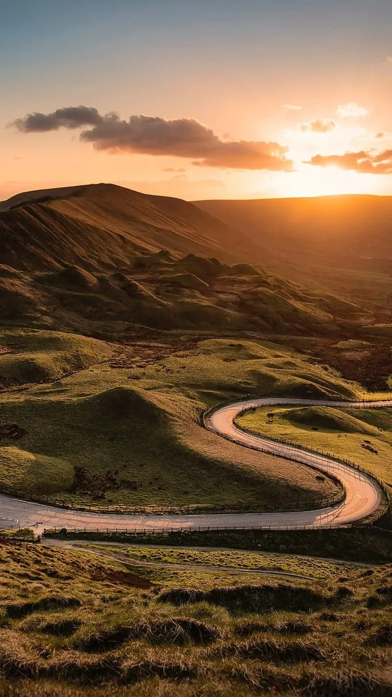 Landscape full, nature, road, summer, sunny, HD phone wallpaper