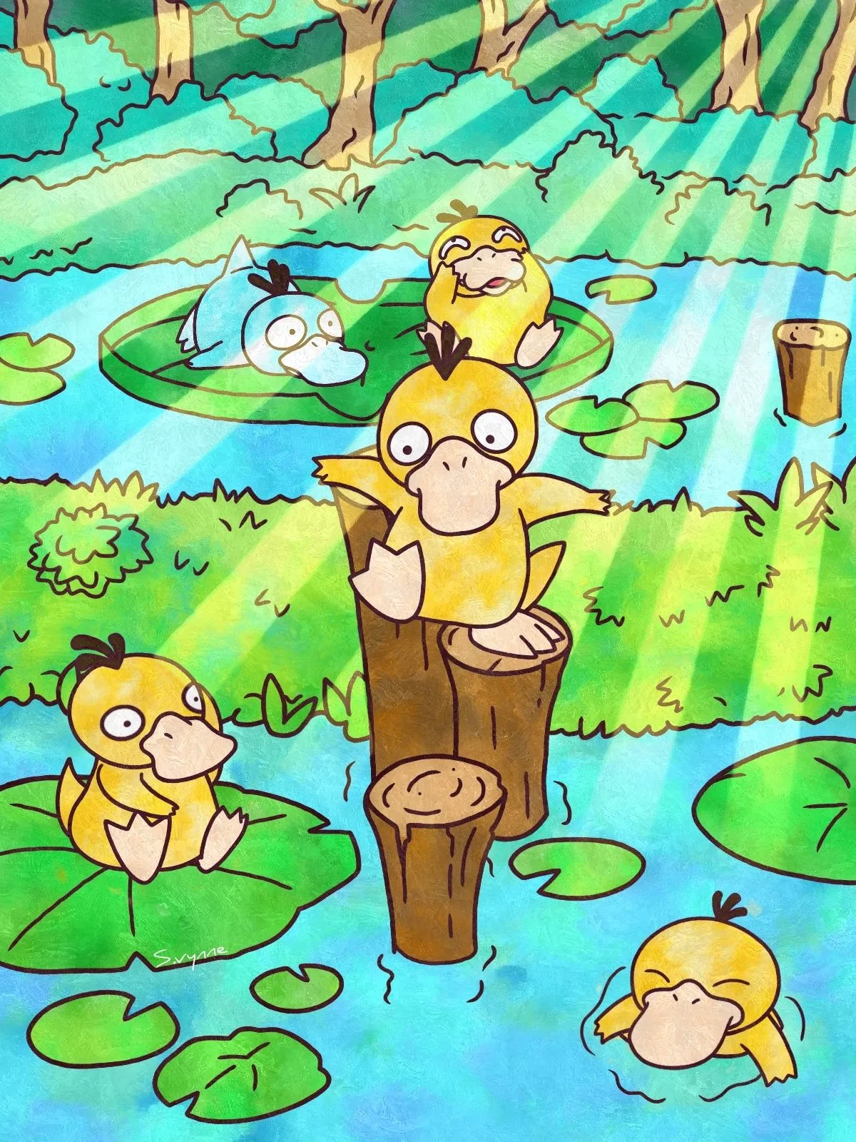 Psyduck Pond by Serivynne - Fur Affinity [dot] net